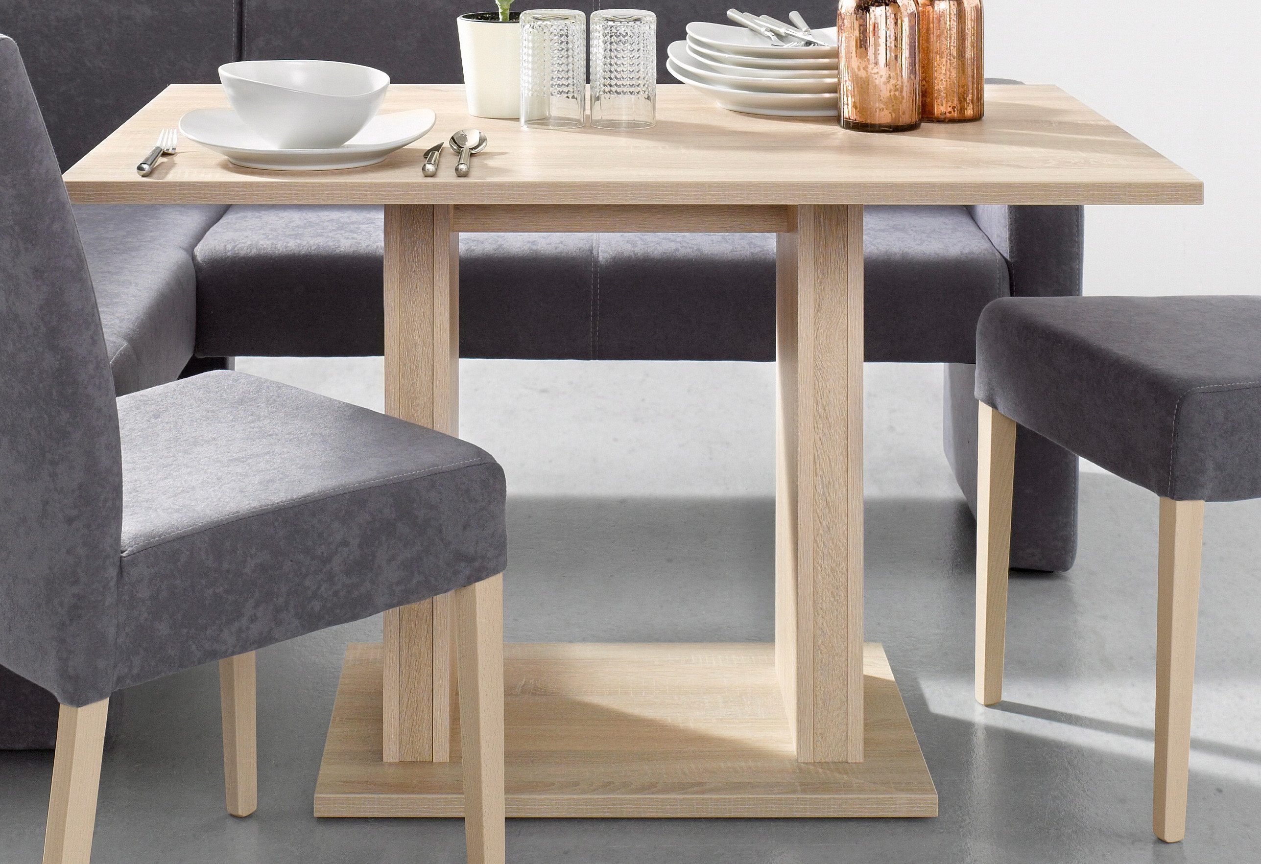 Home affaire Stoel met 4 poten Umag Zacht verdikte zitting en rugleuning (set, 2 stuks)