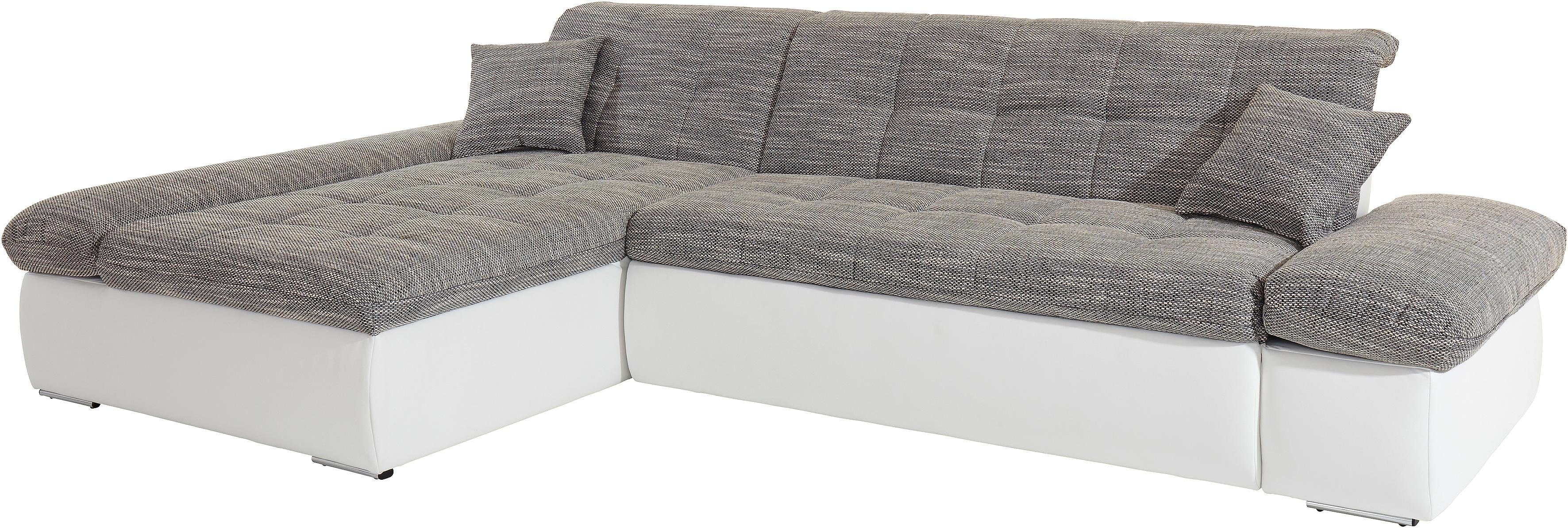 DOMO collection Hoekbank Moric, L-vorm, XXL-bank - Breedte 300cm XXL-formaat, optioneel ook met slaapbank functie en verstelling armleuning,