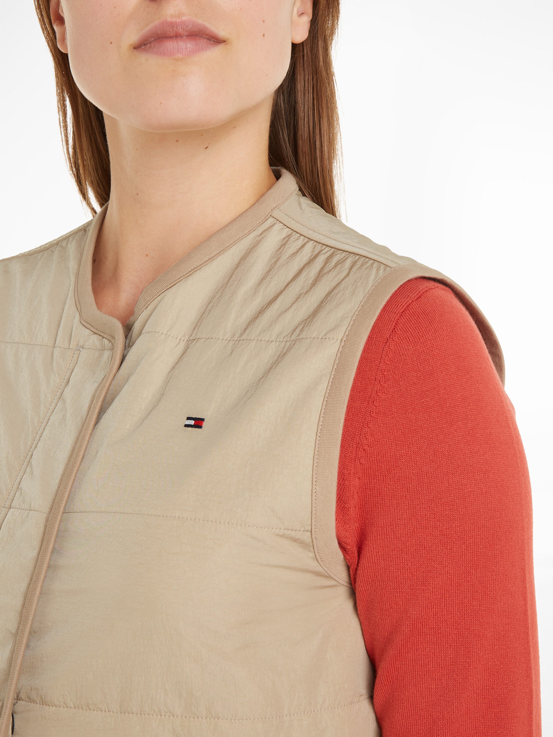Tommy Hilfiger Bodywarmer JERSEY LINED VEST met tommy jeans-merklabel