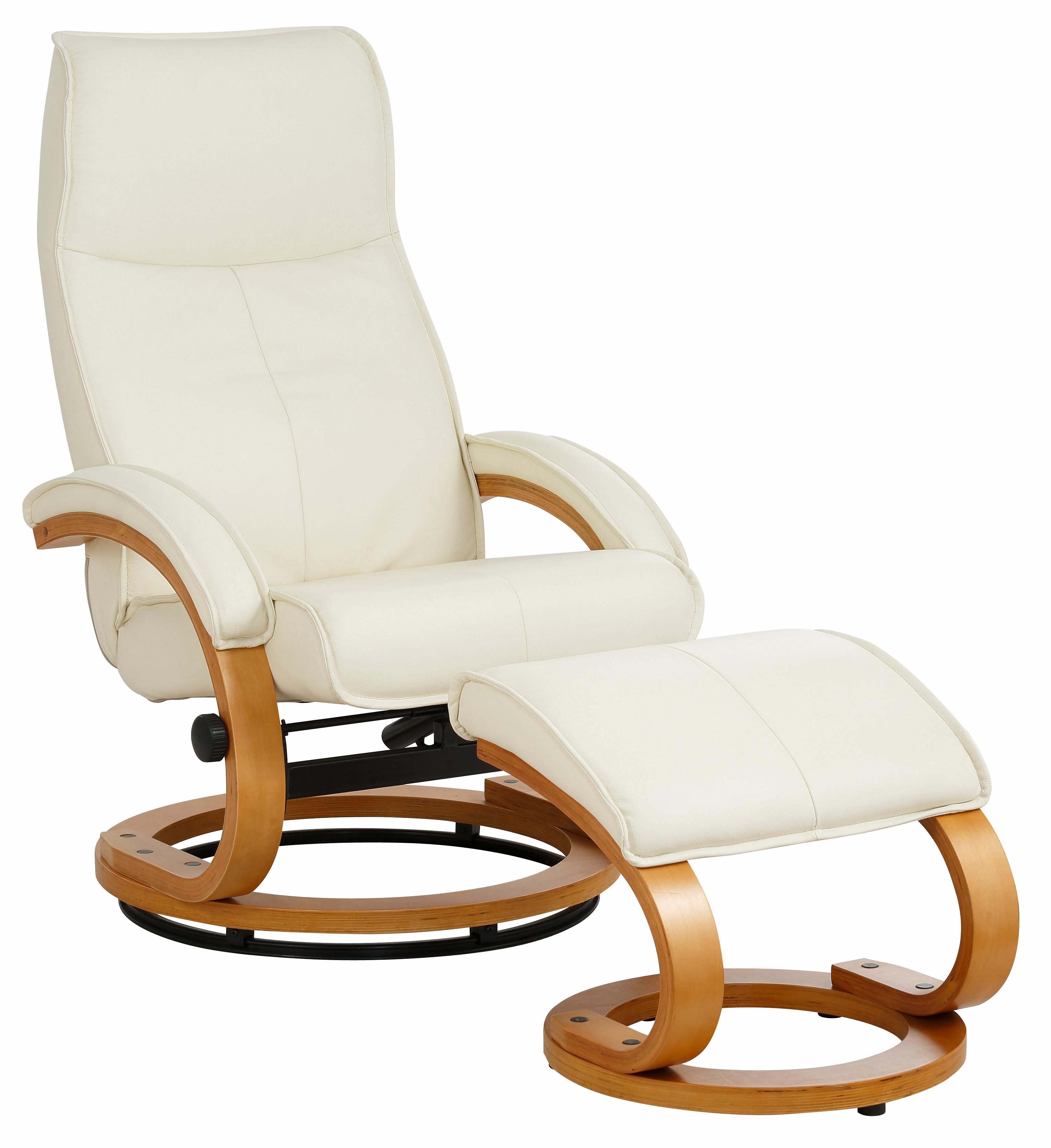 Home affaire Relaxfauteuil Paris, tv-stoel met poef en handmatige ligfunctie (set, 2 stuks)