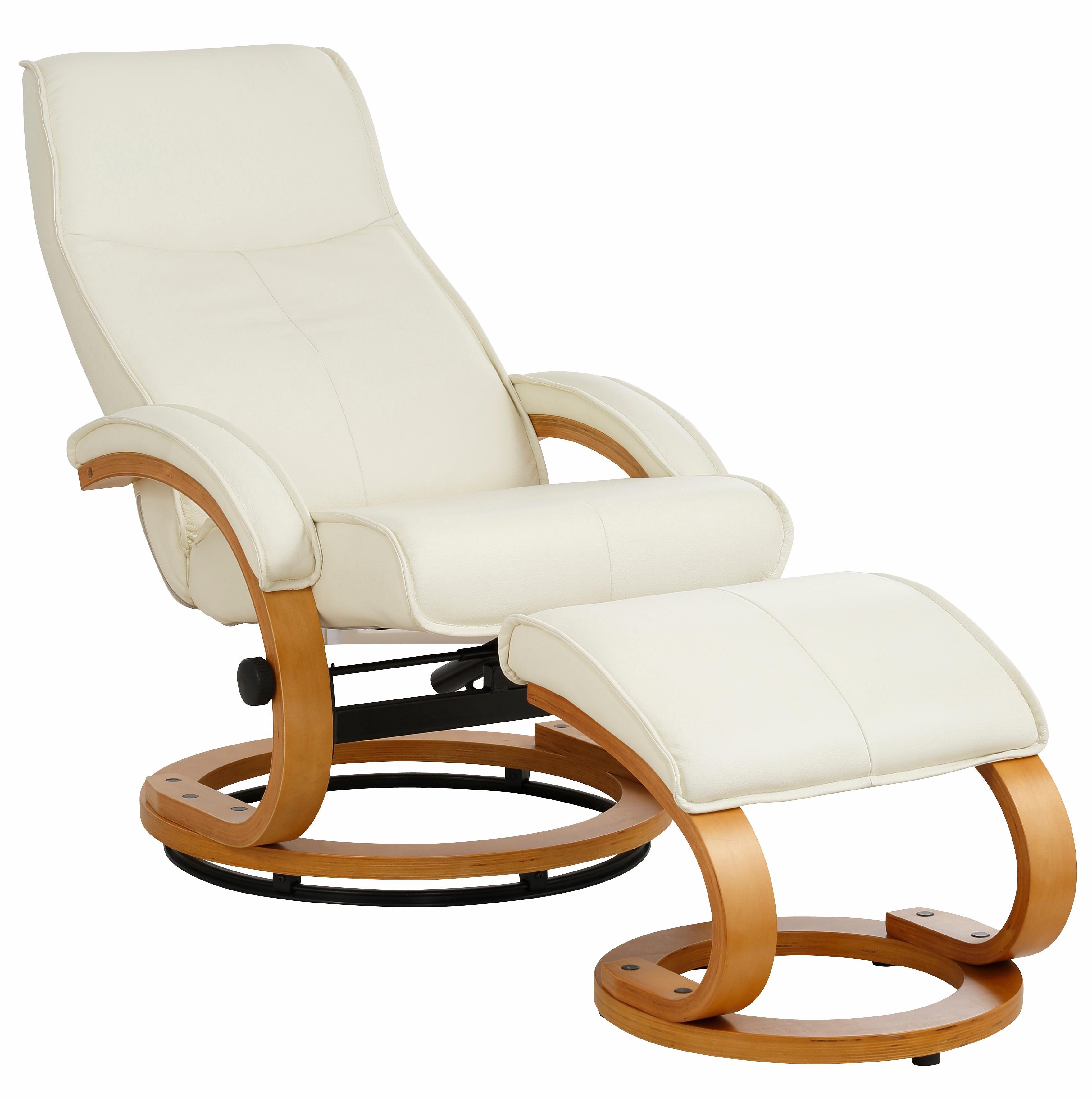 Home affaire Relaxfauteuil Paris, tv-stoel met poef en handmatige ligfunctie (set, 2 stuks)
