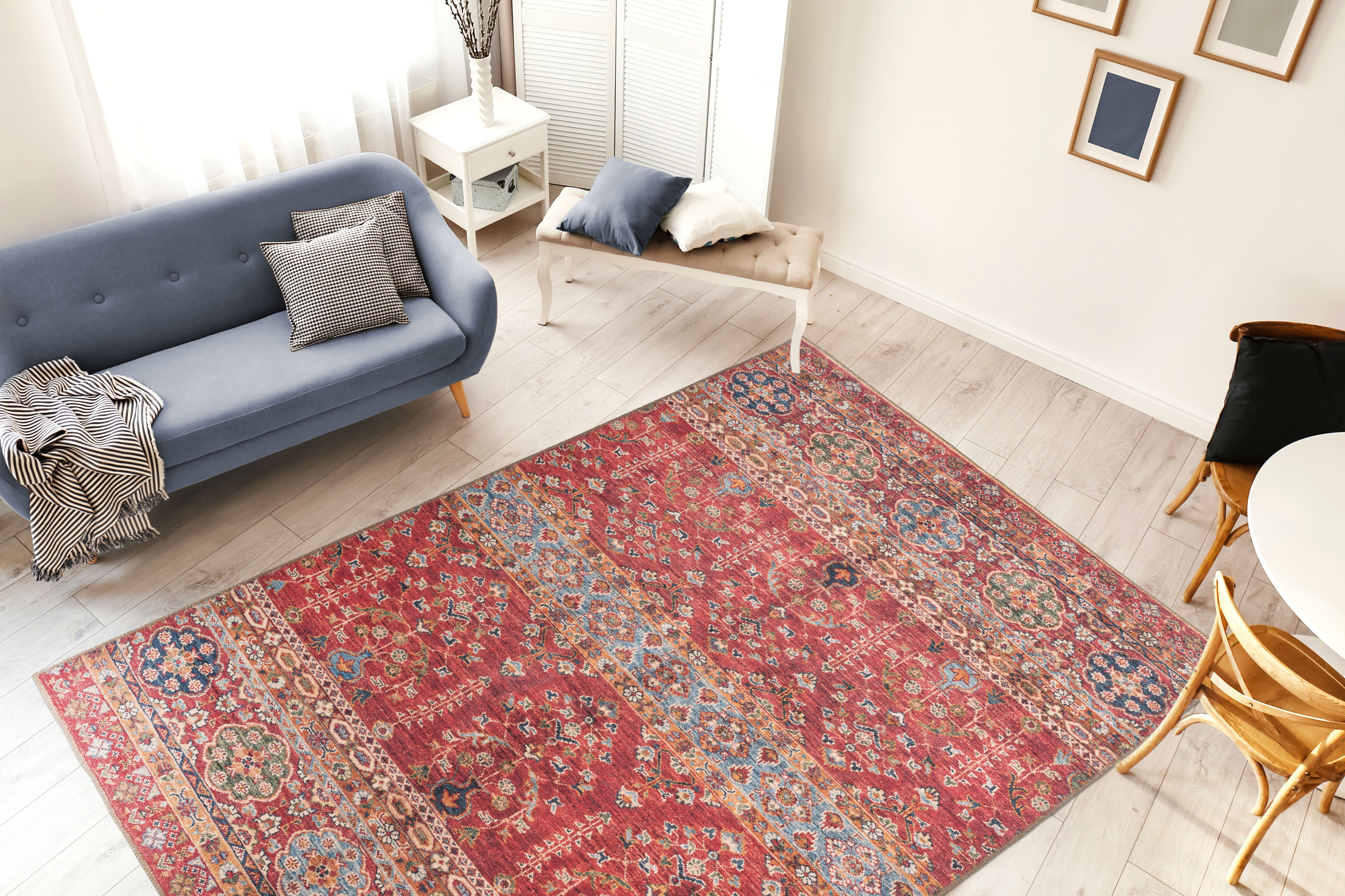 me gusta Vloerkleed Faye 325 Platte stof, bedrukt motief, woonkamer, eetkamer