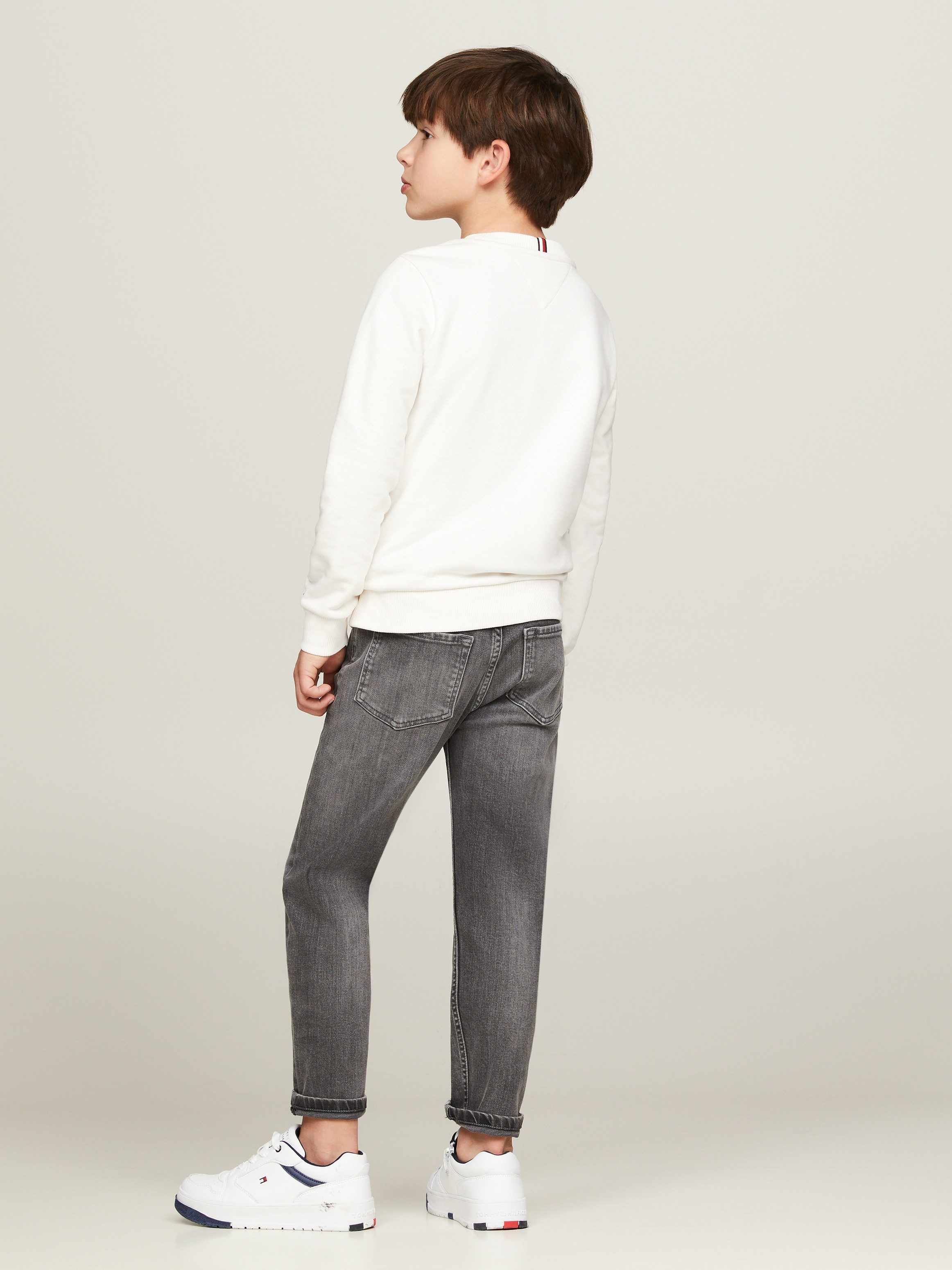 Tommy Hilfiger Sweatshirt MONOTYPE FLOCK REG SWEATSHIRT Kinderen tot 16 jaar met logo tekst