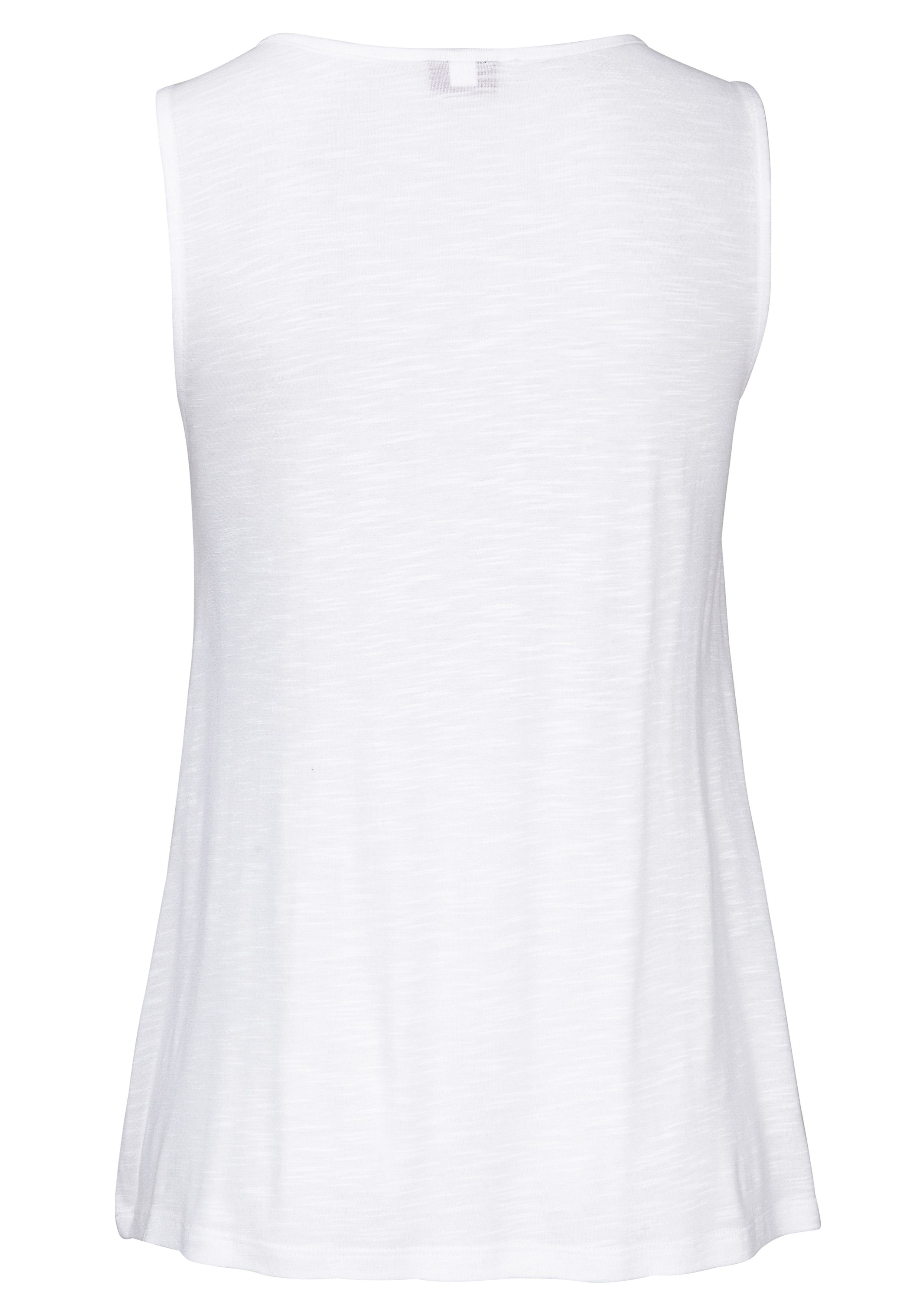 Buffalo Tanktop met borduursel, zomertop, viscose