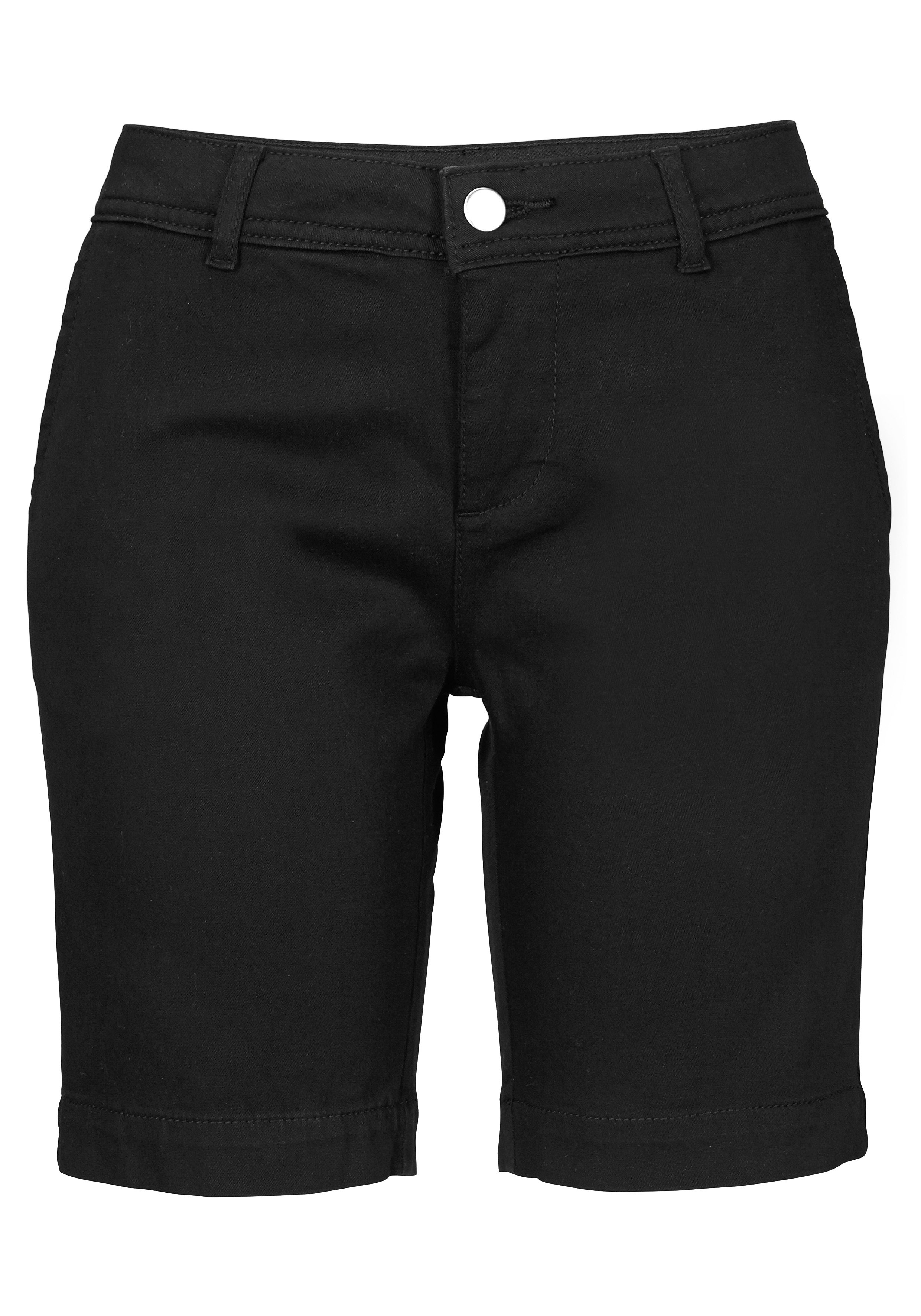 Lascana Bermuda om op te rollen, van elastisch katoen, korte broek, shorts