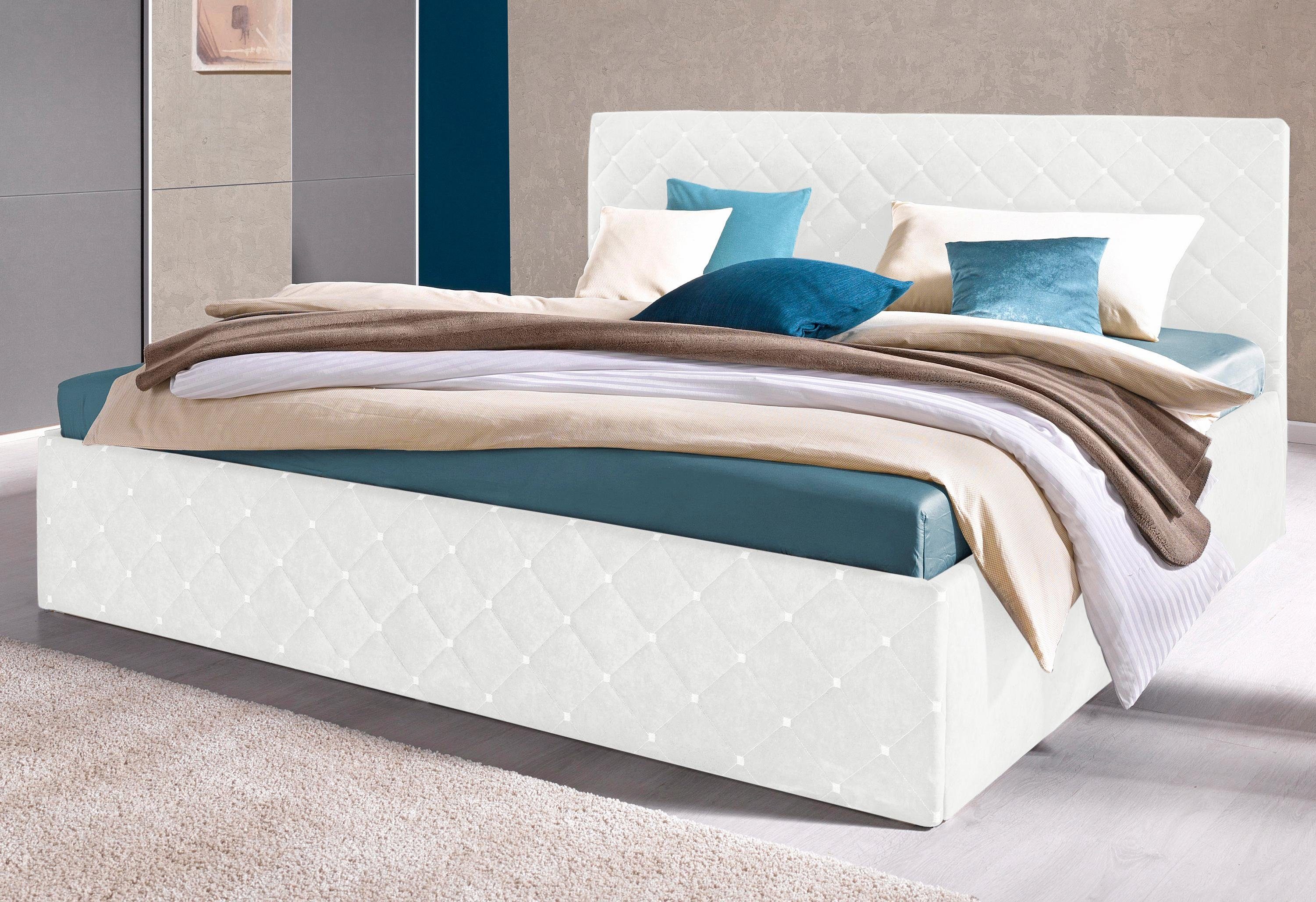 Westfalia Polsterbetten Gestoffeerd bed met bedkist bij uitvoering met matras