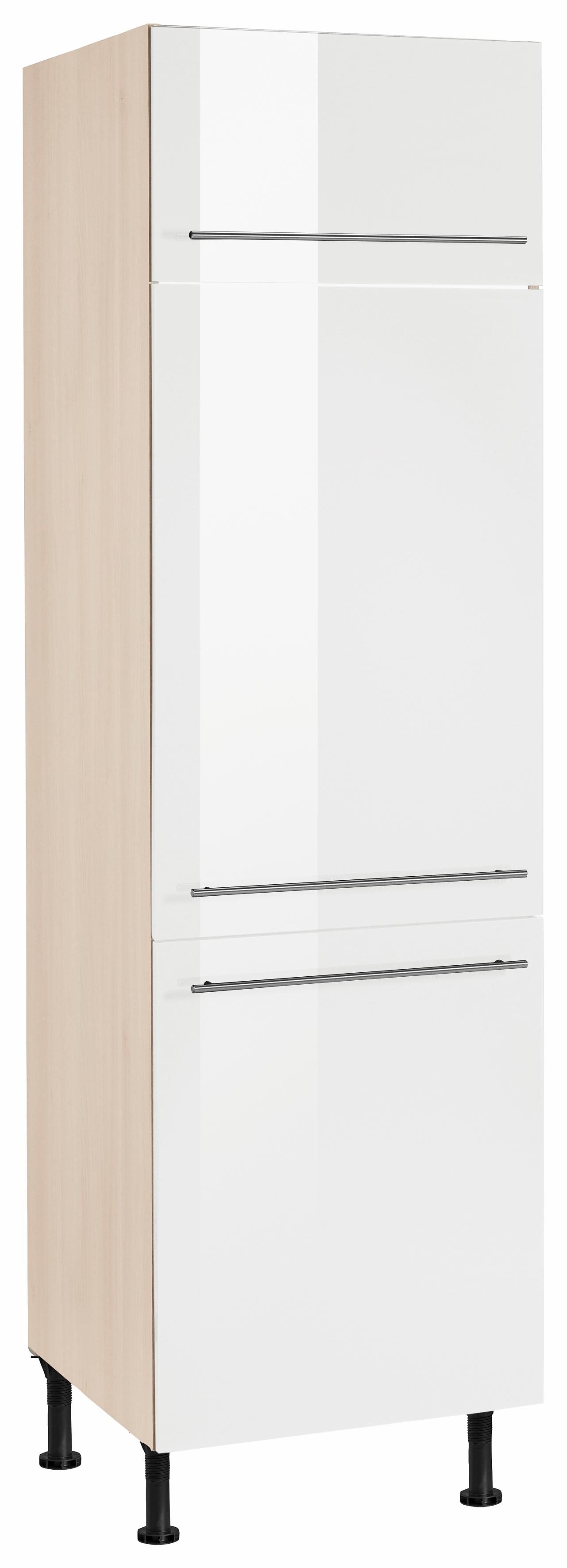 OPTIFIT Koelkastombouw Bern 60 cm breed, 212 cm hoog, met in hoogte verstelbare stelpoten ombouwkasten wit
