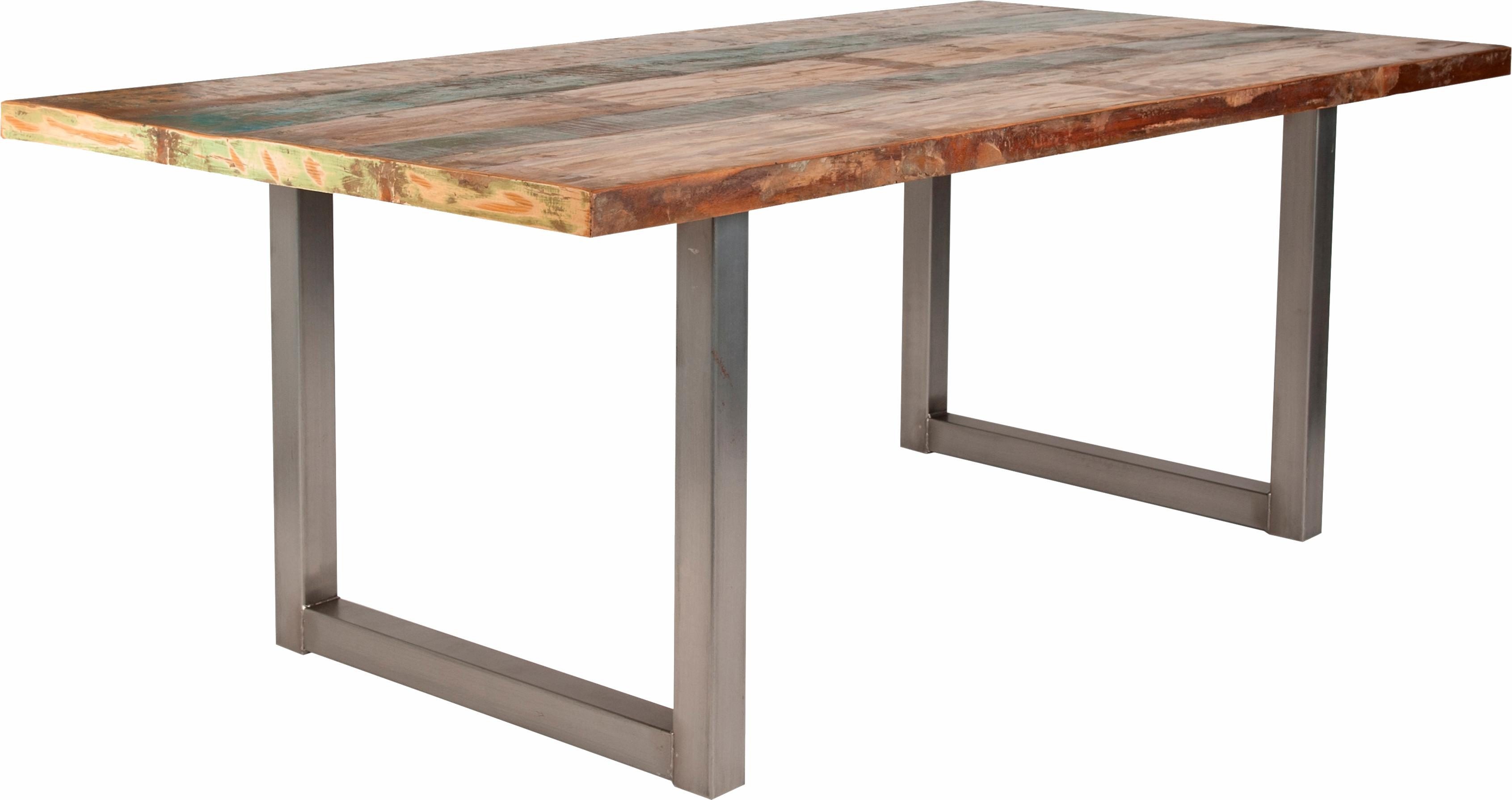 SIT Eettafel Tops van gerecycled gebruikt hout en metaal, shabby chic, vintage