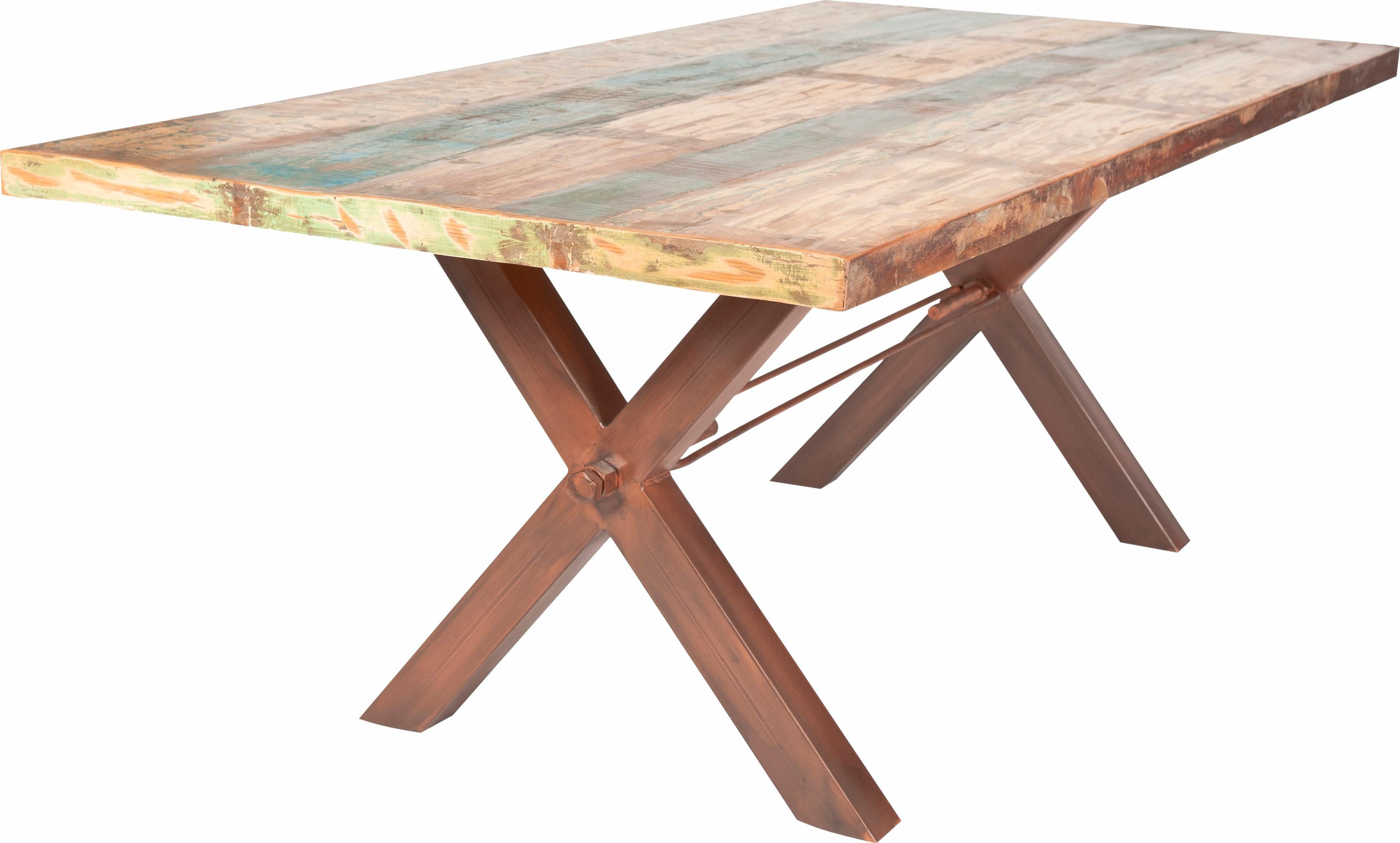 SIT Eettafel Tops gemaakt van gerecycled afvalhout eettafels maat 160 cm x 78 cm x 85 cm bruin