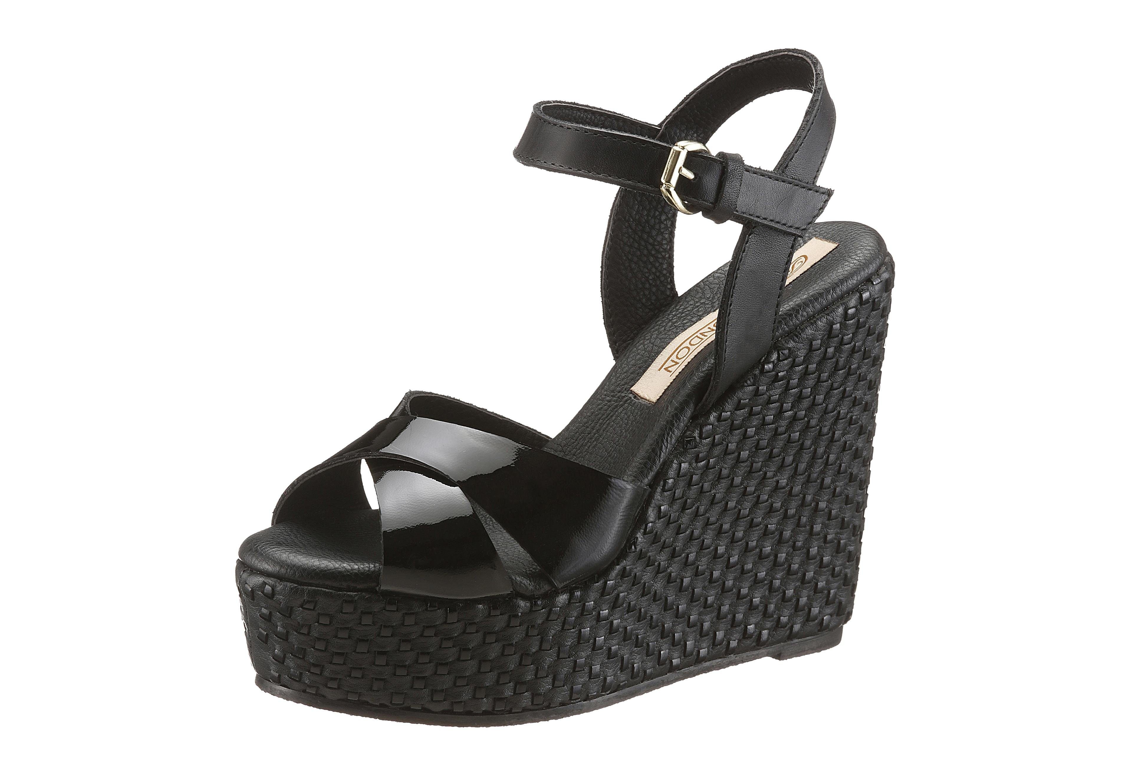 Schoen: BUFFALO LONDON highheel-sandaaltjes in vlecht-look