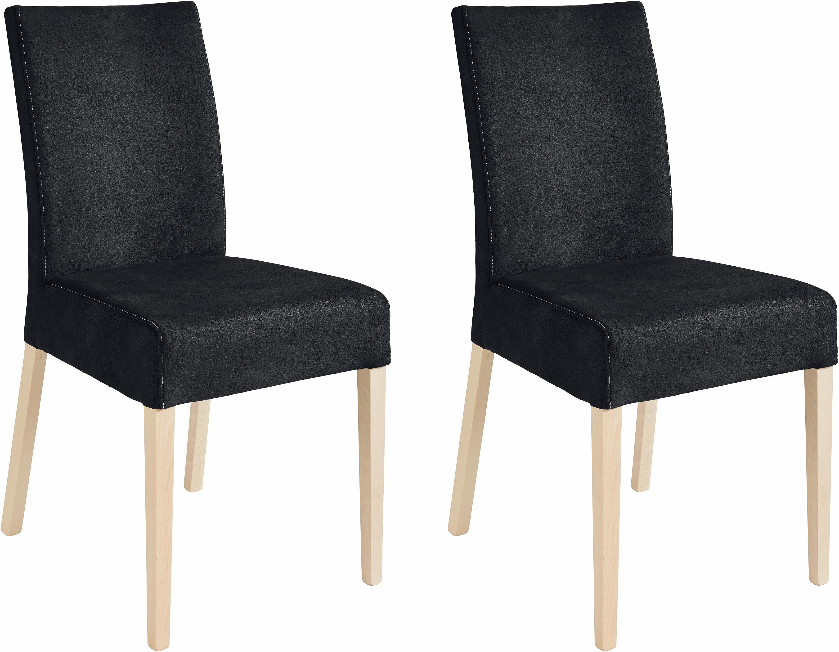 Home affaire Stoel met 4 poten Umag Zacht verdikte zitting en rugleuning (set, 2 stuks)