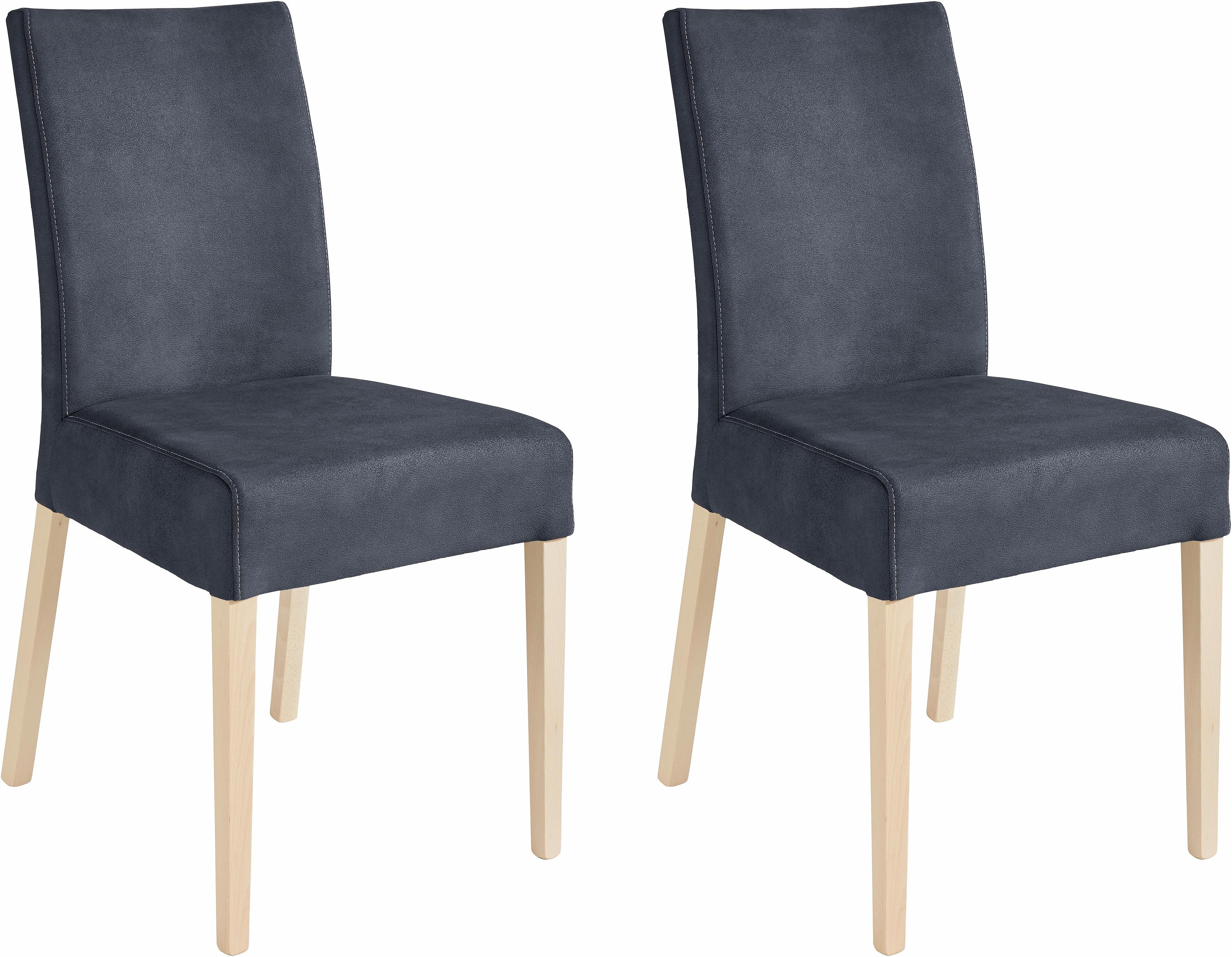 Home affaire Stoel met 4 poten Umag Zacht verdikte zitting en rugleuning (set, 2 stuks)