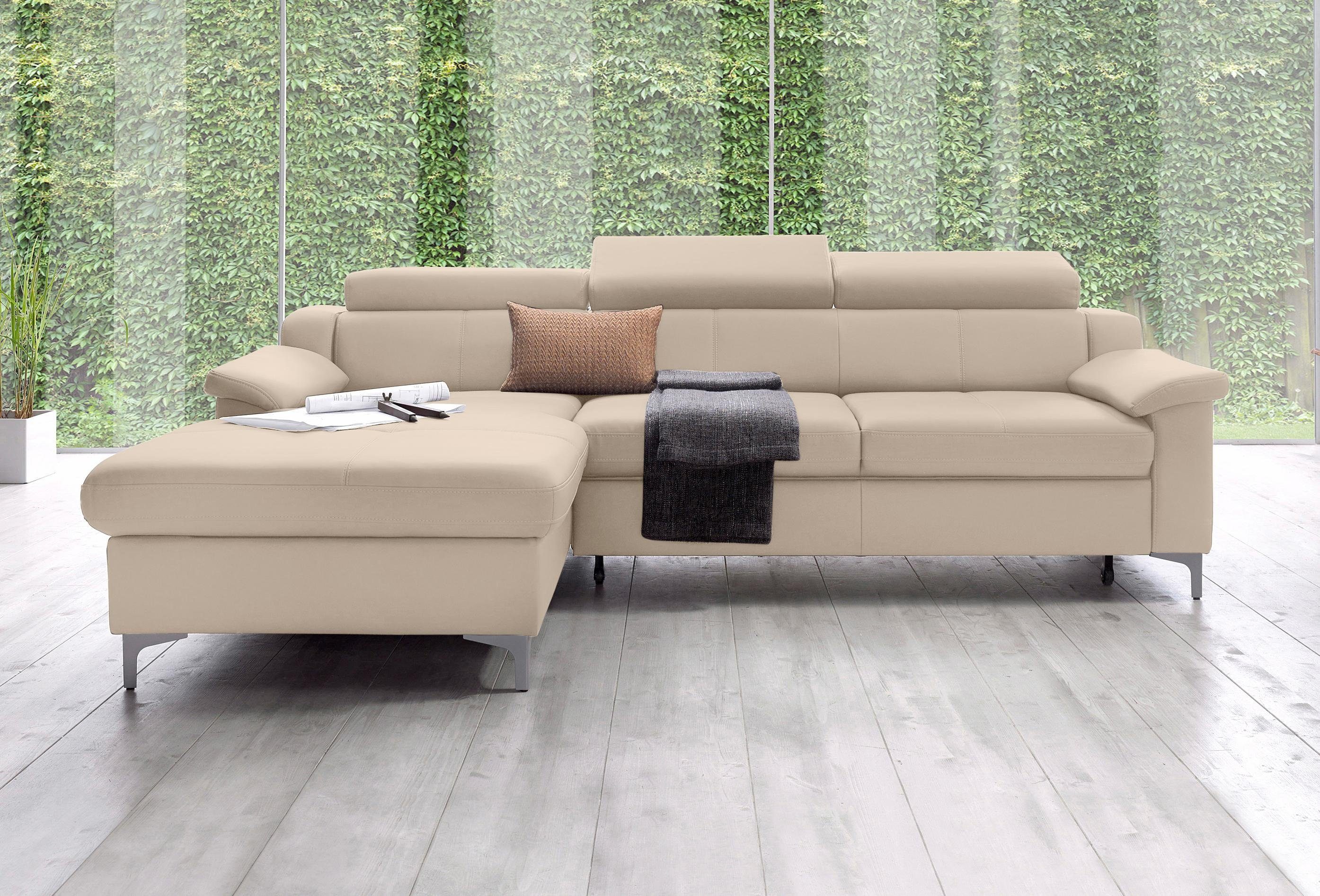 exxpo sofa fashion Hoekbank met verstelbare hoofdsteun resp. rugleuning