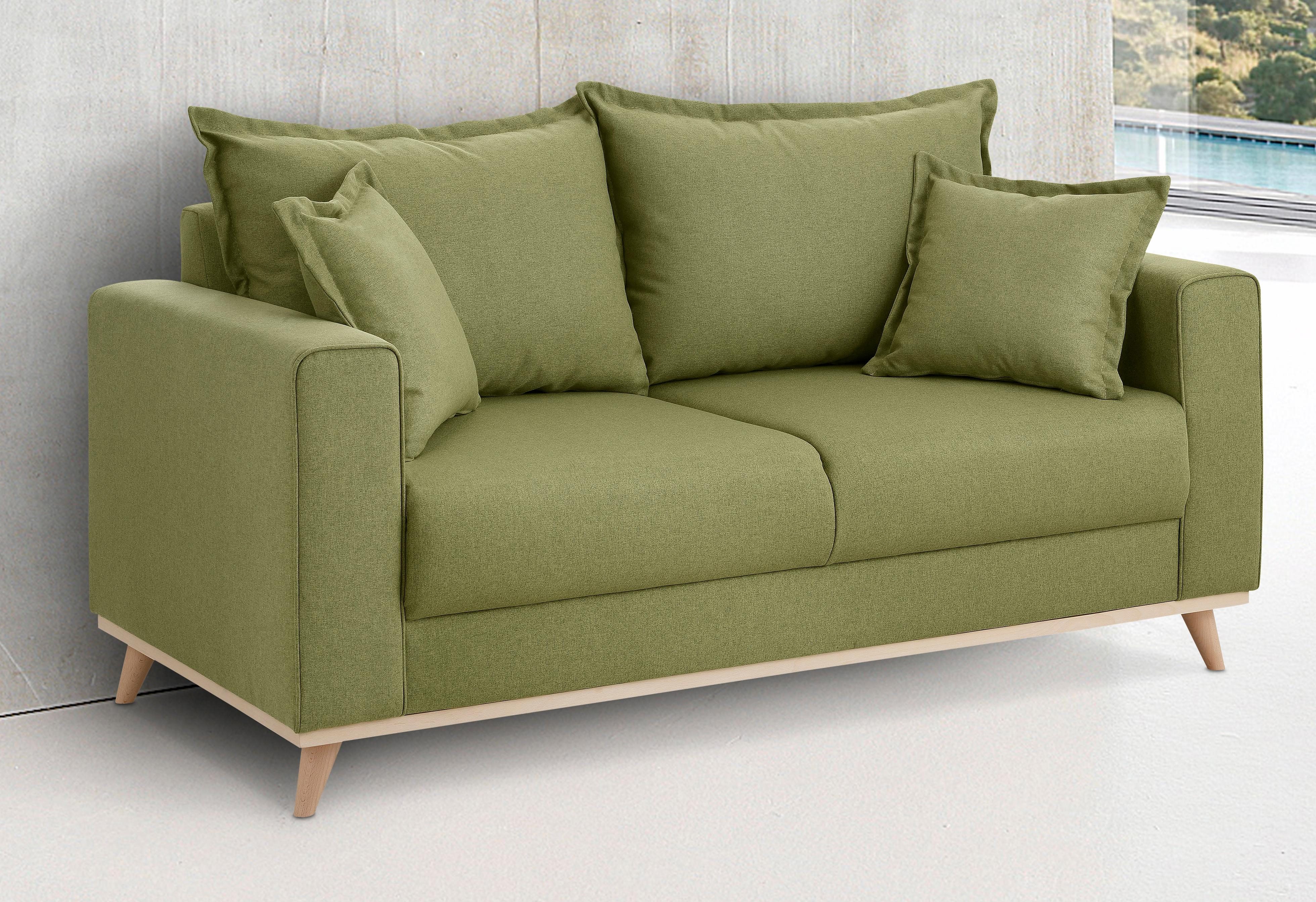 Home affaire 2-zitsbank EDINA ook in katoenmix-overtrekstof, in scandinavische stijl groen, 2-zitsbanken, 162 cm