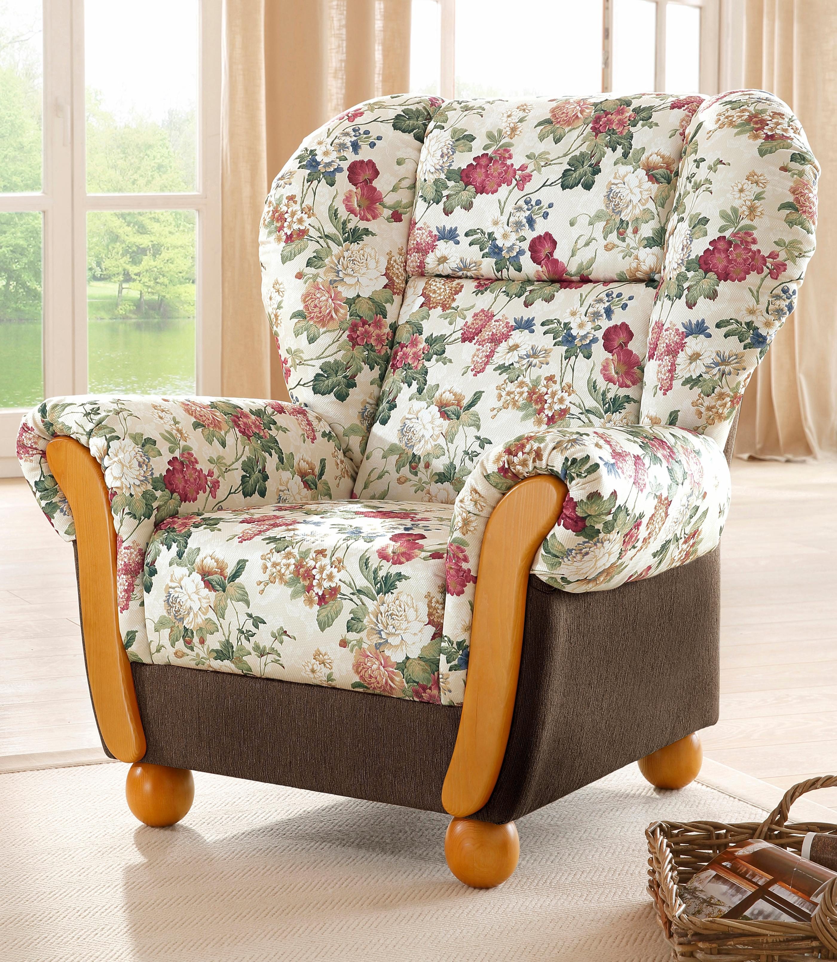 Home affaire Fauteuil Milano, oorkussen fauteuil (set) fauteuils maat Chenille / Paradise bruin