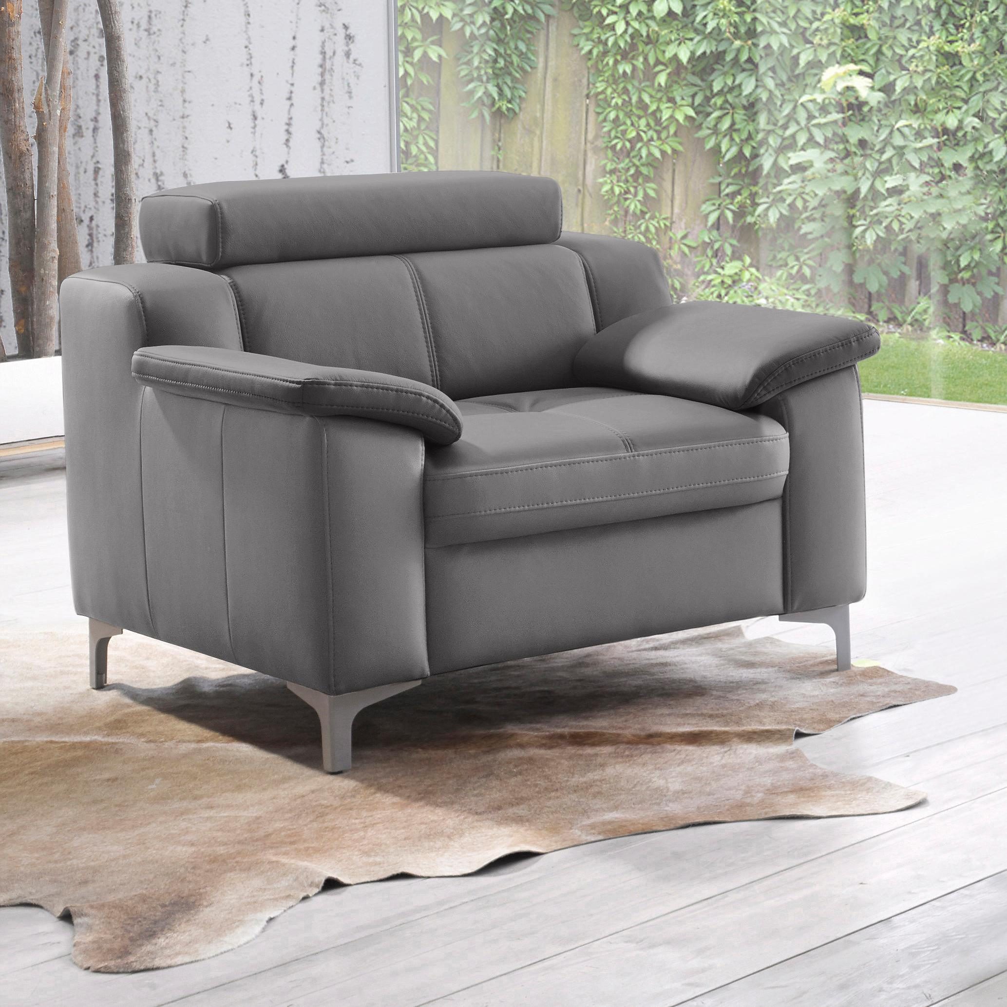 exxpo - sofa fashion fauteuil florence grijs