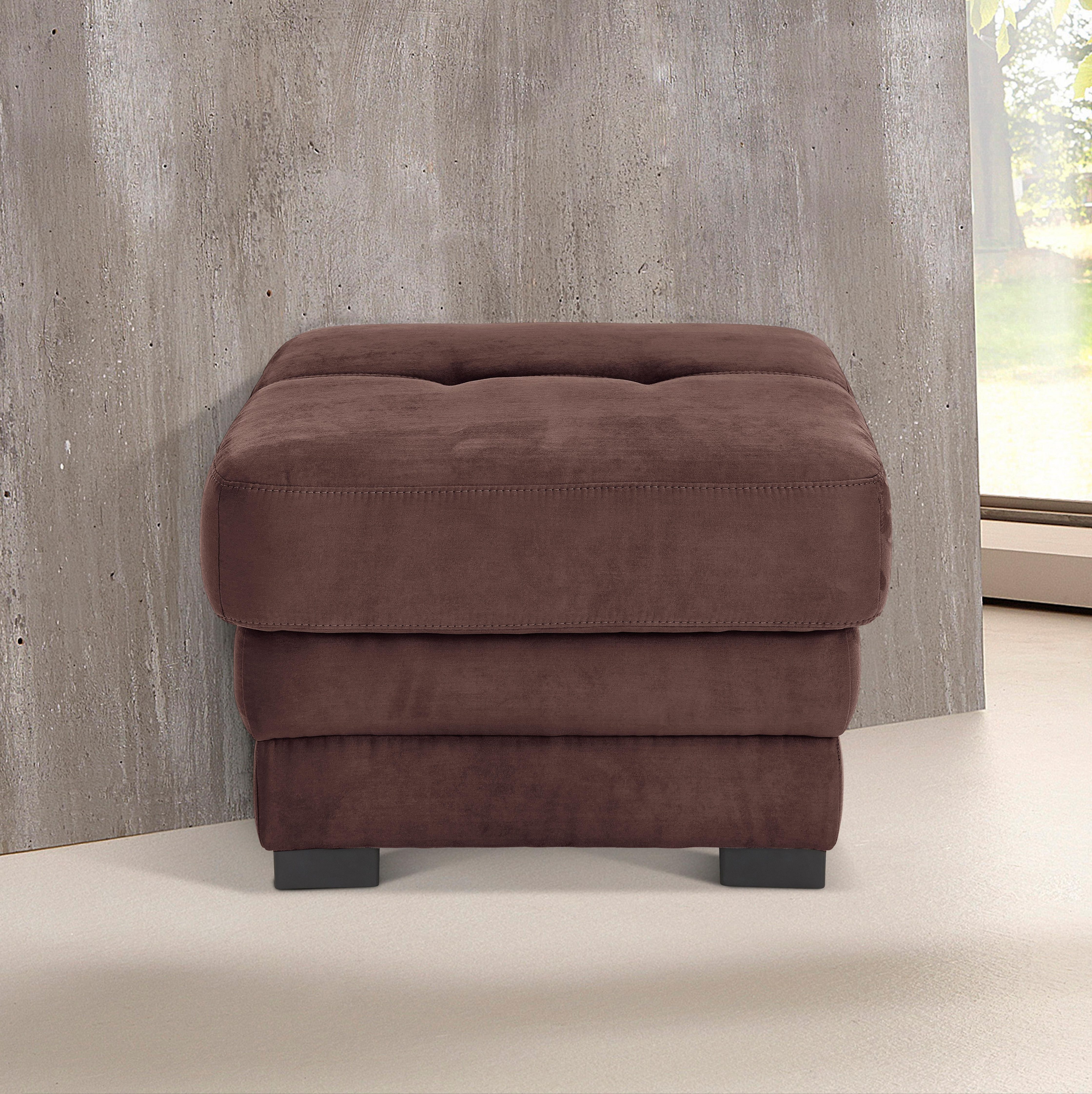 COTTA Hocker Royale hockers maat Luxe-microvezel bruin