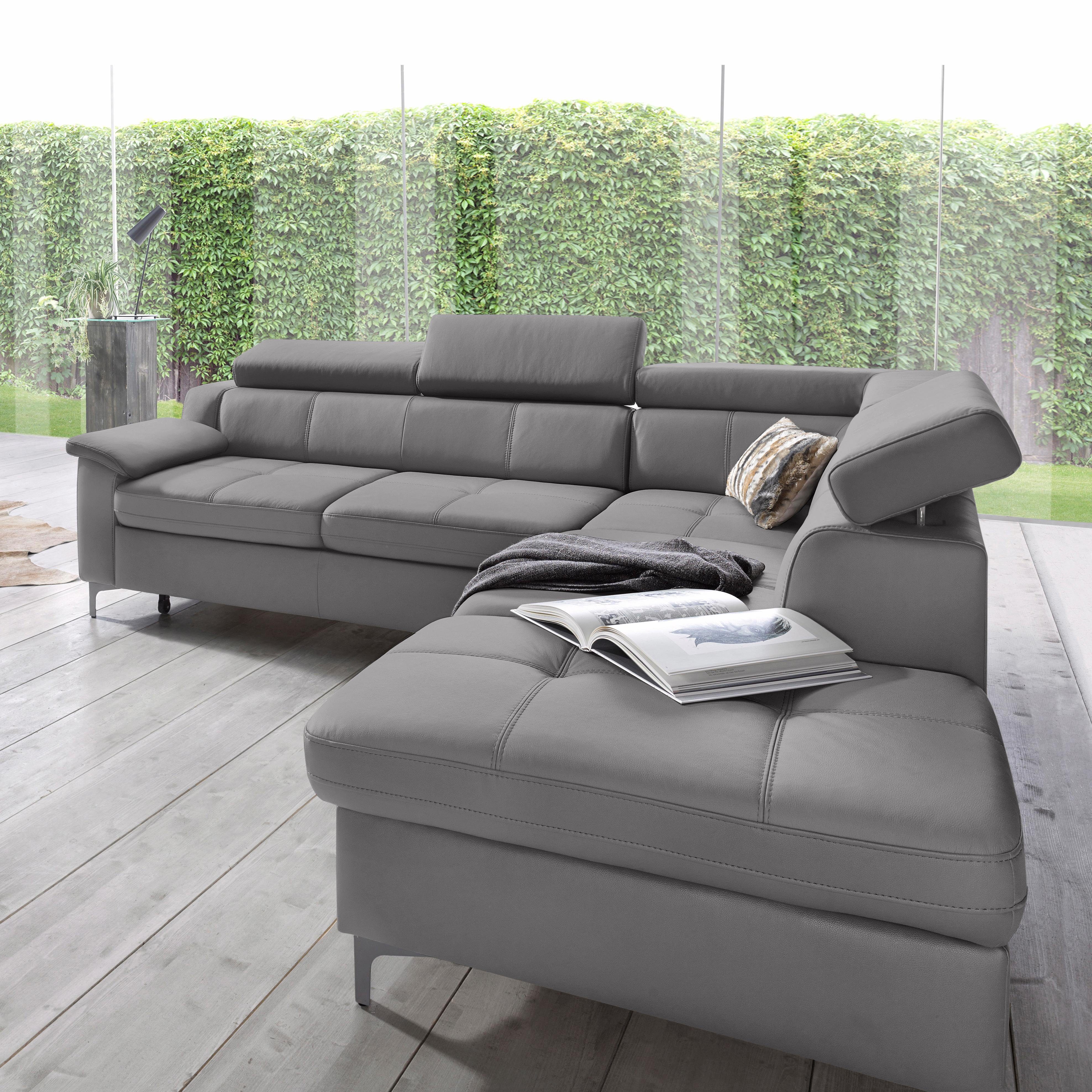 Exxpo - sofa fashion Hoekbank Florence met hoofdverstelling, optioneel met bedfunctie, l-vorm