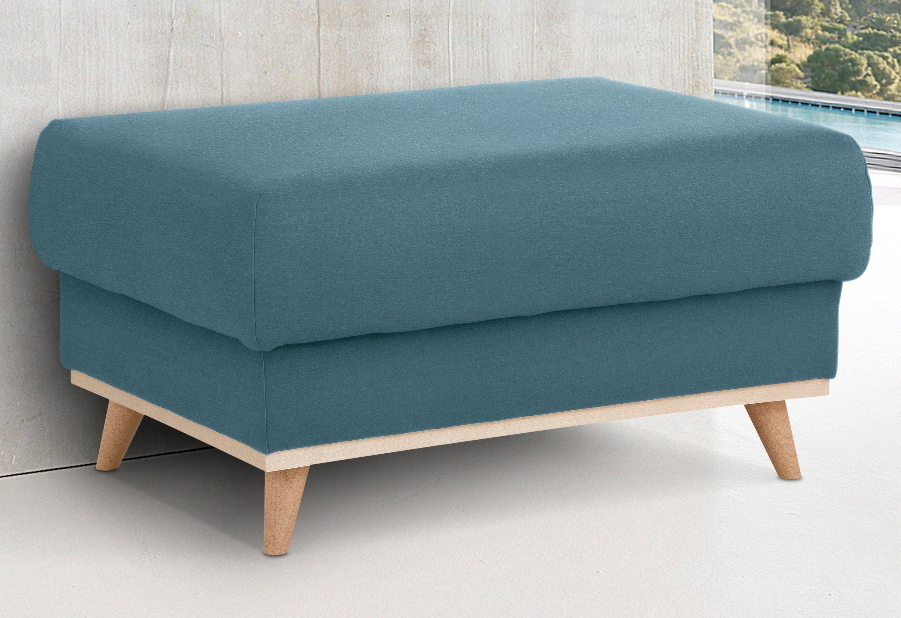 Home affaire Hocker EDINA ook in katoenmix-overtrekstof, in scandinavische stijl
