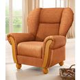 home affaire fauteuil milano hoge rug oranje