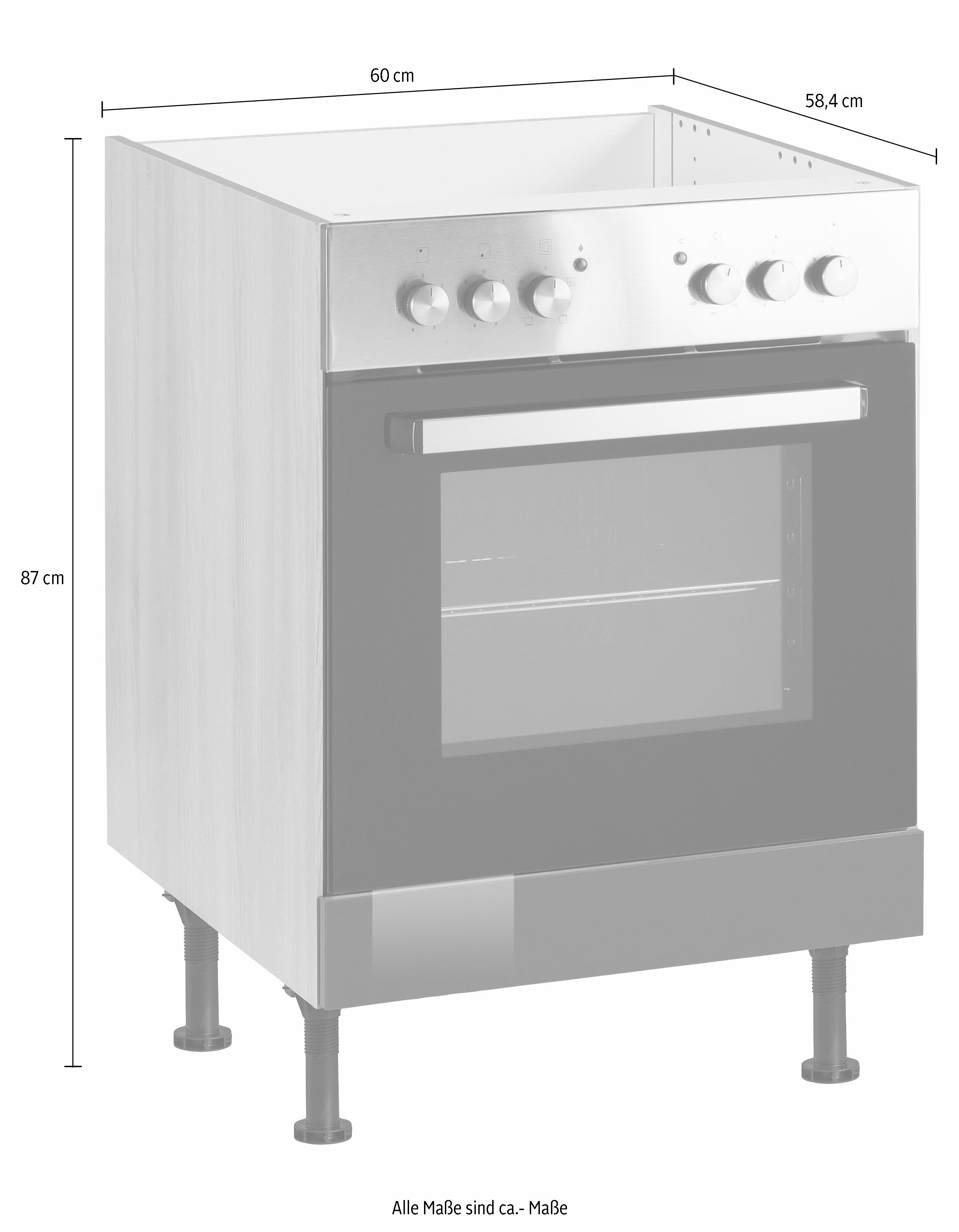 OPTIFIT Ombouwkast voor oven Bern 60 cm breed, met in hoogte verstelbare stelpoten