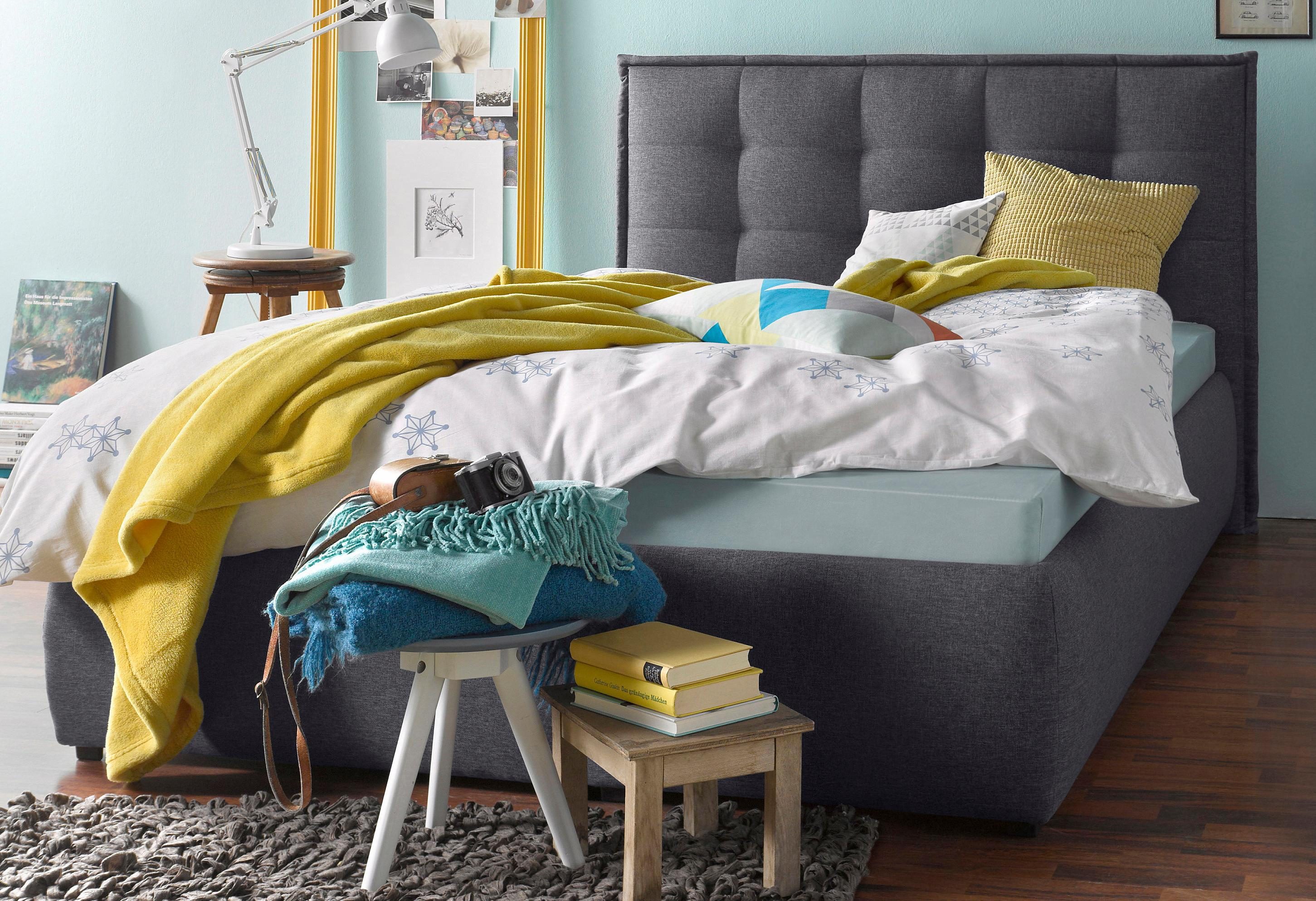 Maintal Gestoffeerd bed bedden grijs