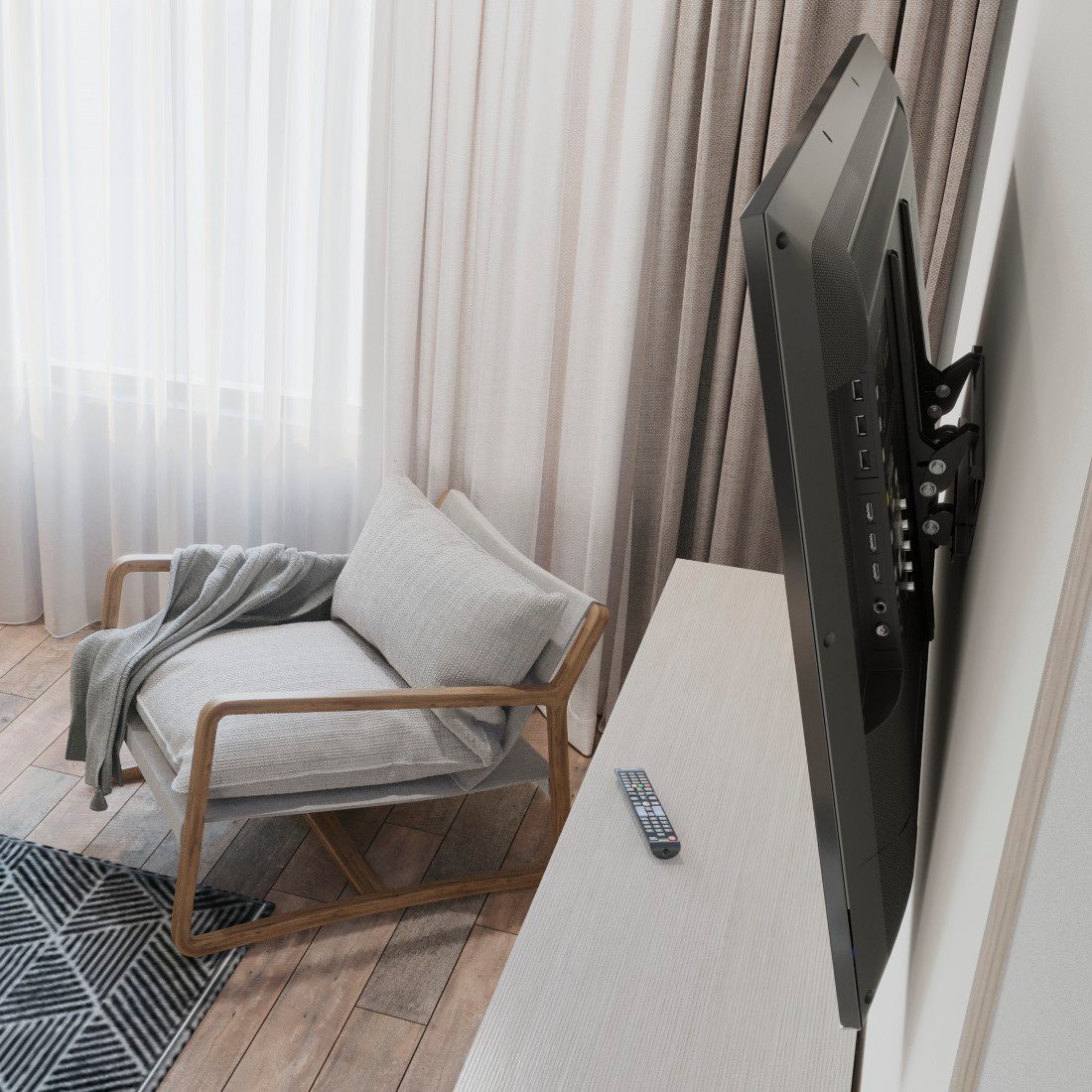 Hama Tv-wandhouder Wandbeugel (kantelbaar, 32" - 75", VESA 400x400)