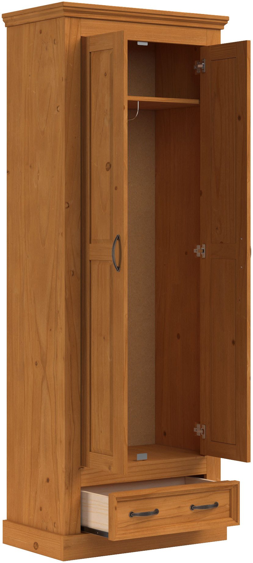 Home affaire Kledingkast Selma met 1 plank en uittrekbare kledingstang, breedte 70 cm