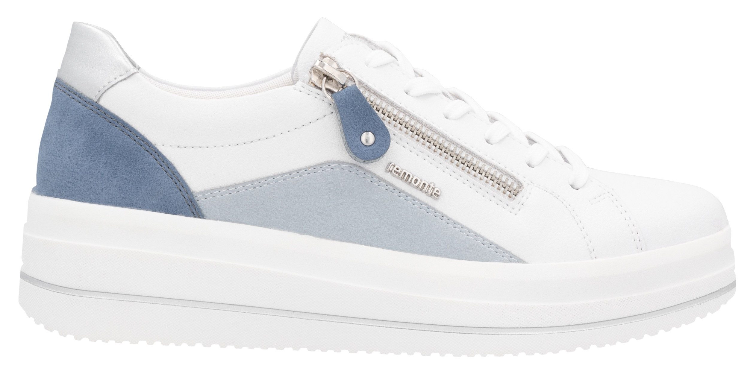 Remonte Plateausneakers ELLE-Collection , vrijetijdsschoen, lage schoen, veterschoen met zachte inlegzool