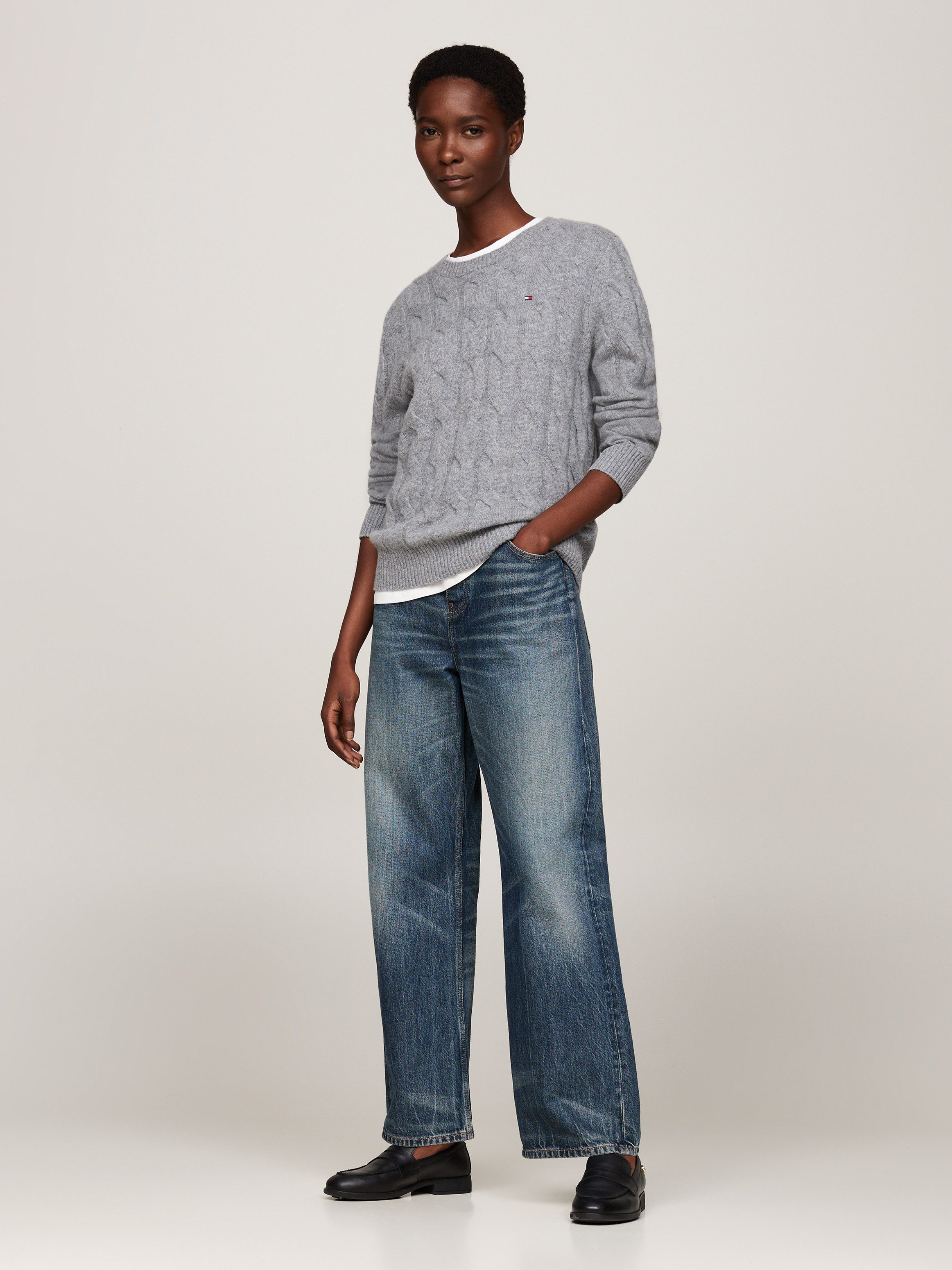 Tommy Hilfiger Gebreide trui SOFT WOOL CABLE C-NK