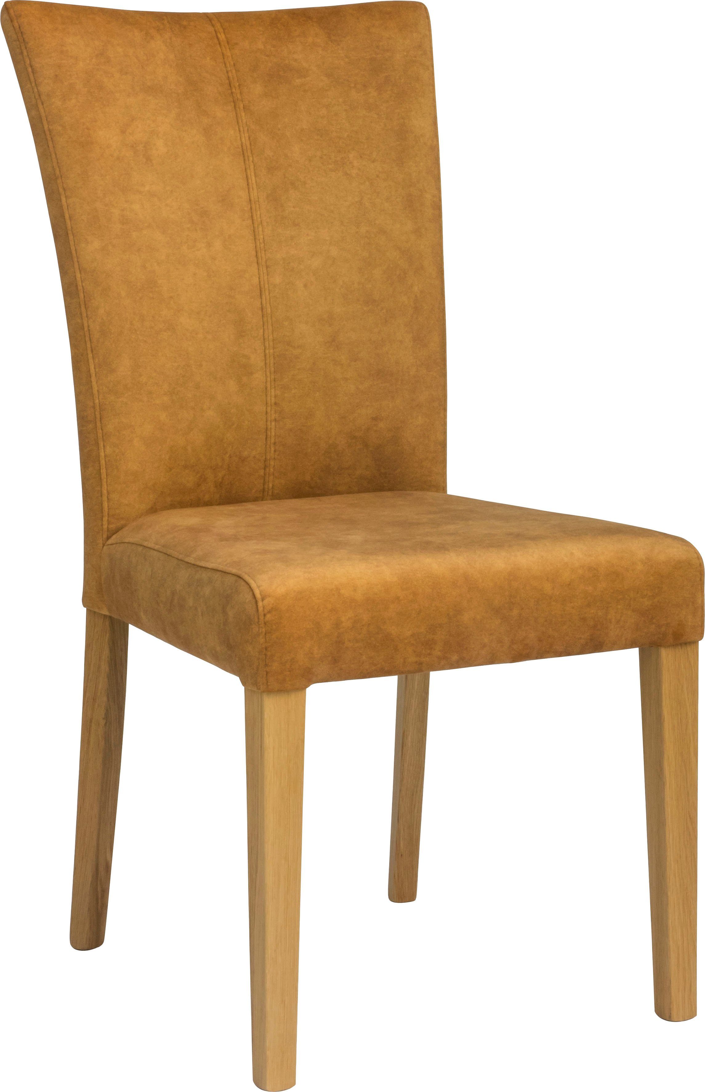 Home affaire Eetkamerstoel Aspen gestoffeerde stoel Massief houten frame, in veel bekledingskwaliteiten landhuis (set, 2 stuks)