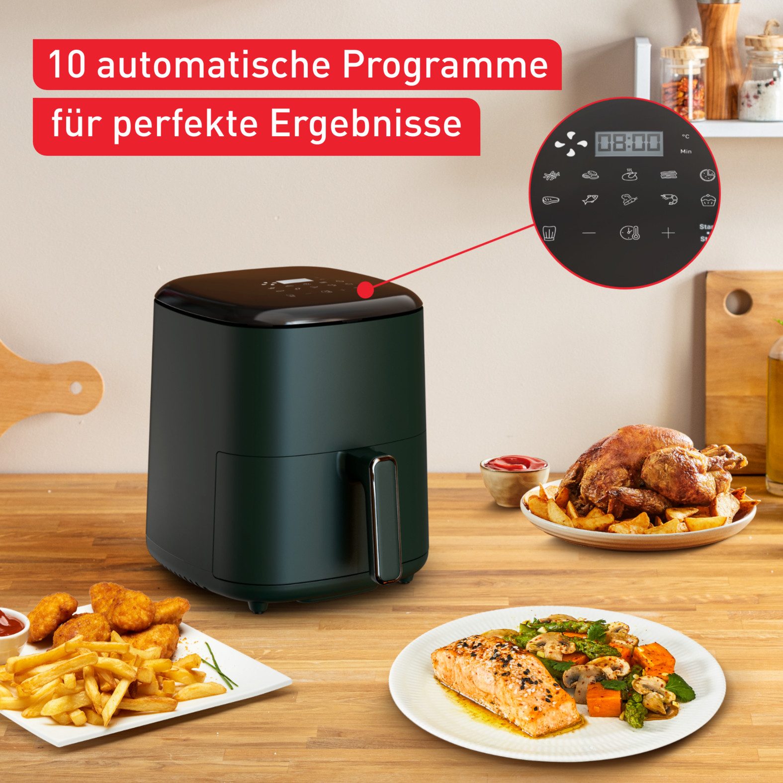 Tefal Airfryer EY2453 Easy Fry Max Digital grote capaciteit van 5 liter