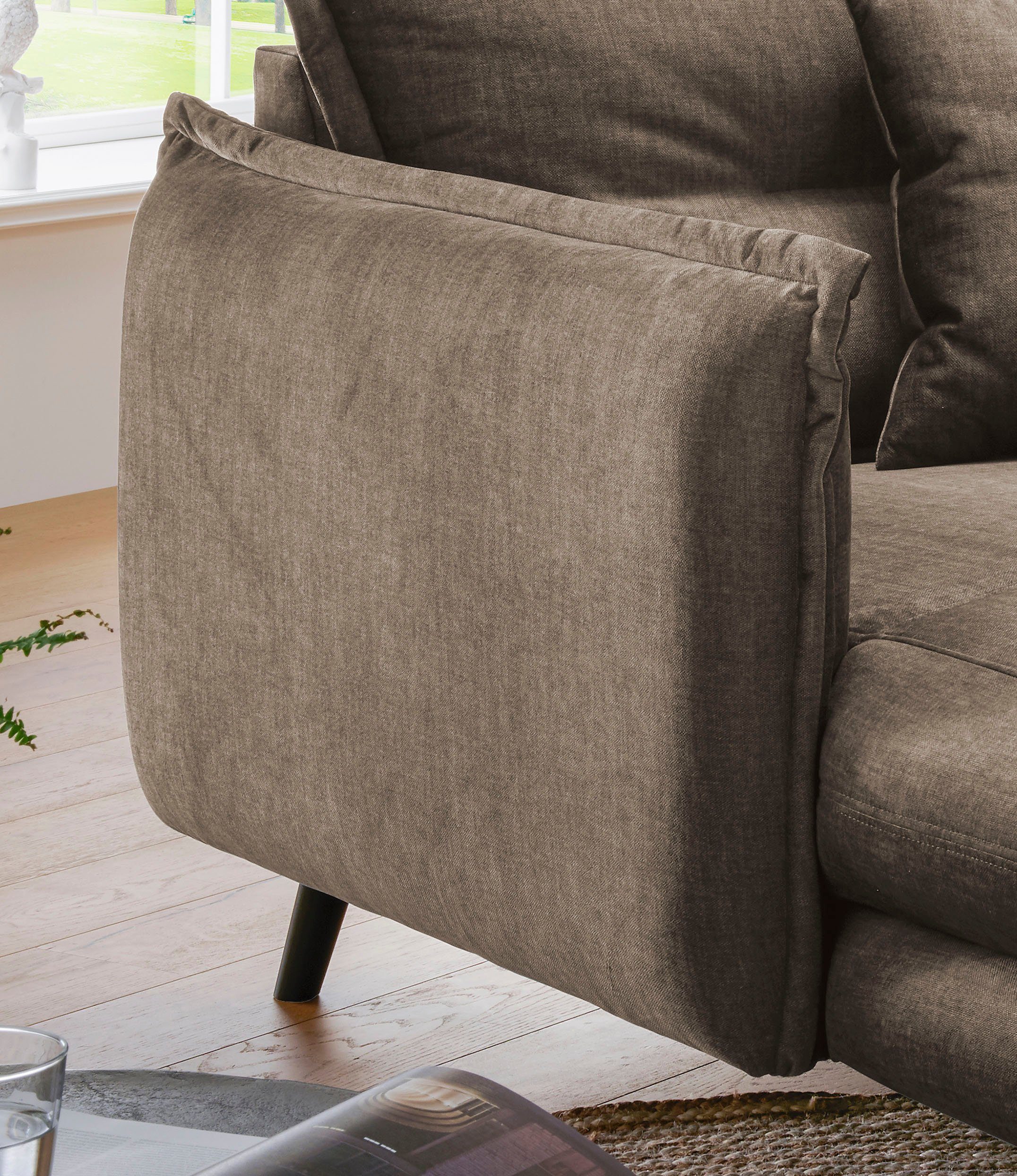 INOSIGN Loveseat LAZIO moderne fauteuil met een comfortabele bekleding, 2 stuks decoratieve sierkussens