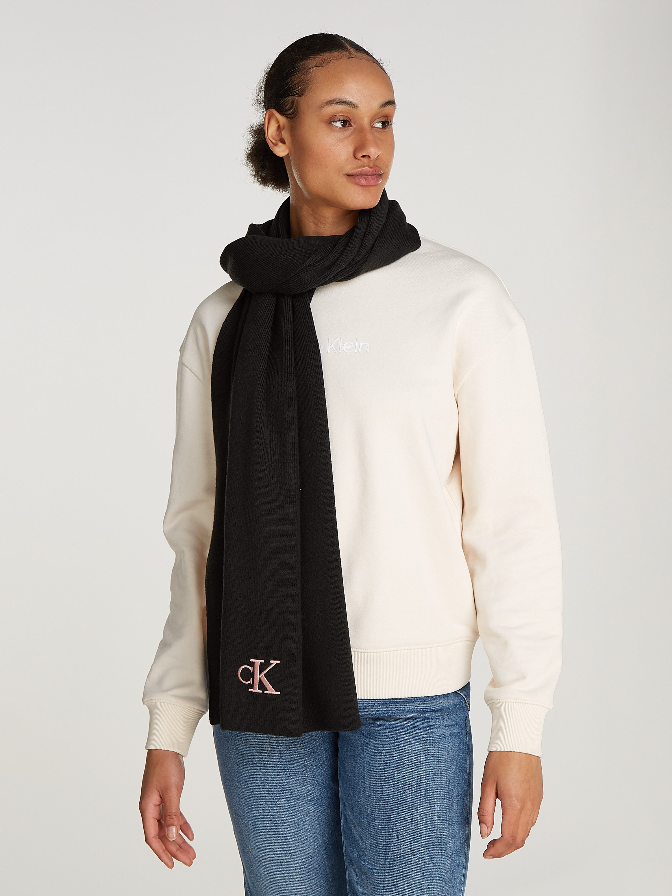 Calvin Klein Sjaal MONOGRAM EMBRO SCARF