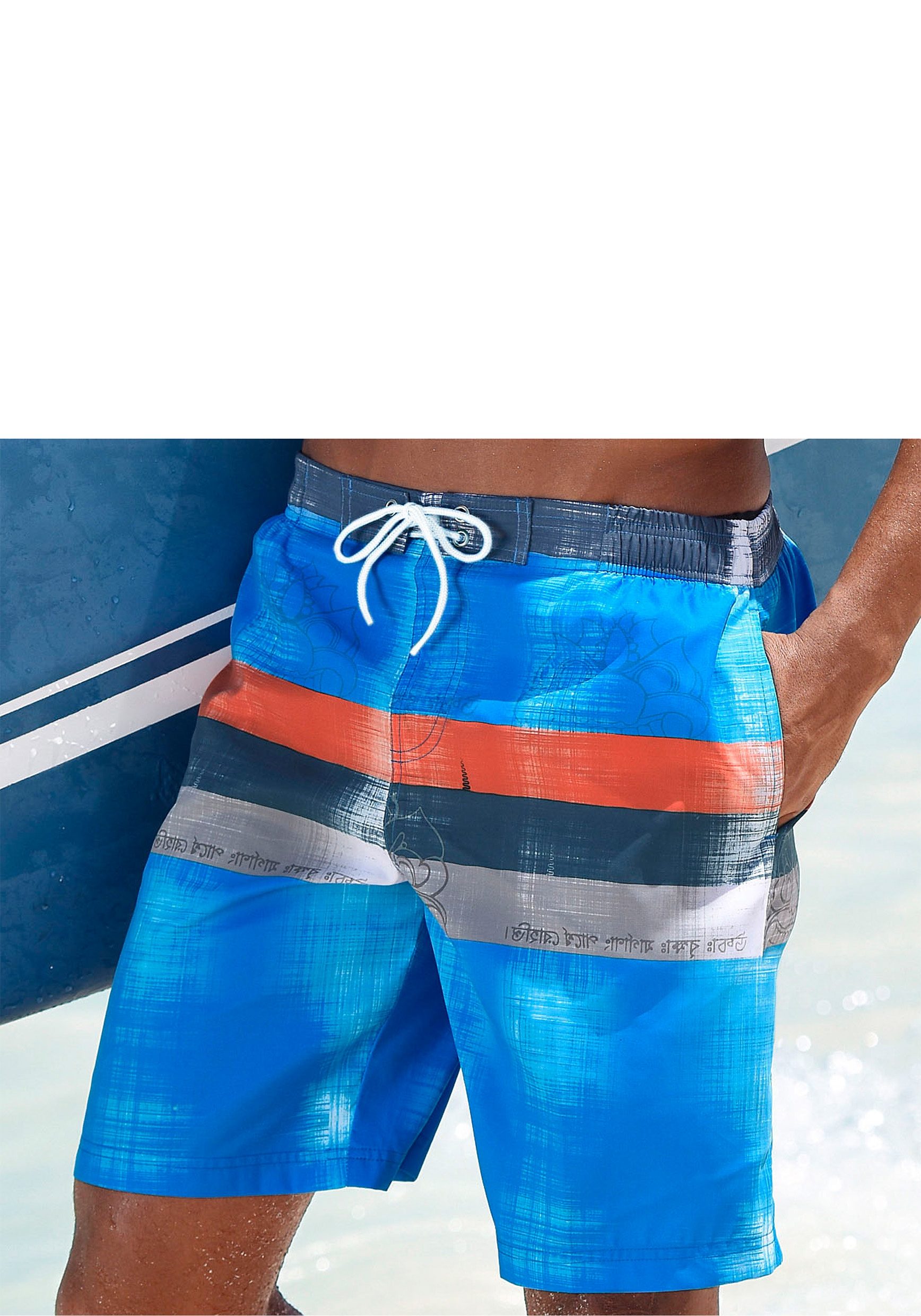 Chiemsee Zwemshort elastische tailleband, met buitenkoord, met zij-insteekzakken