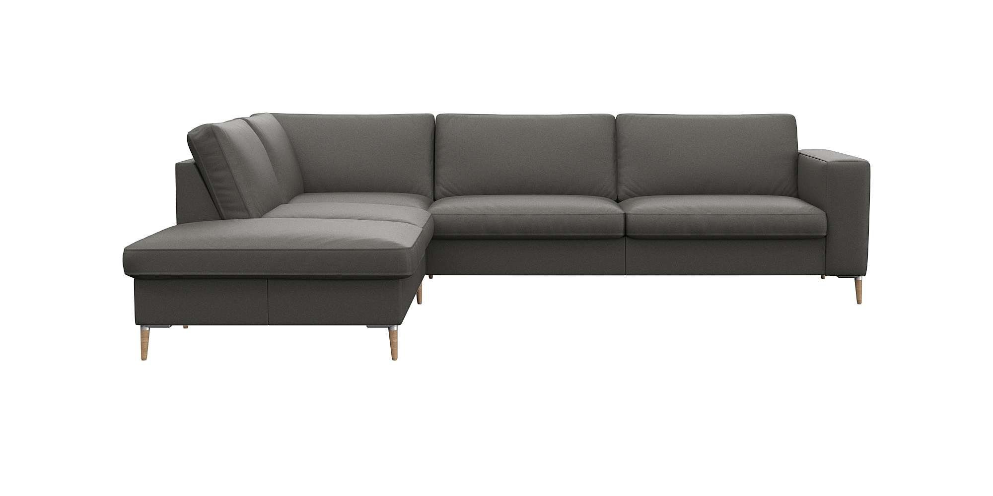 FLEXLUX Hoekbank Fiore, zitconstructie met hoogwaardig koudschuim voor meer zitcomfort grijs, hoekbanken, 273 cm