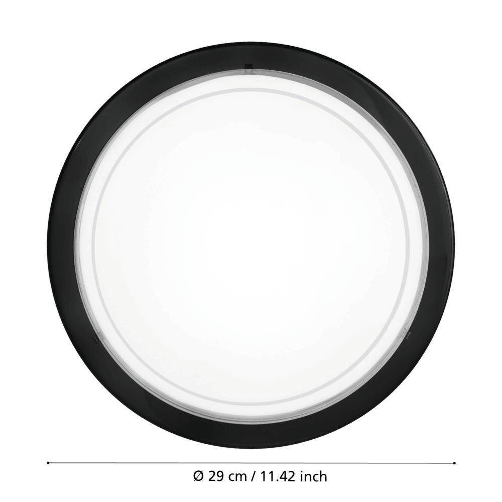 EGLO Plafondlamp PLANET 1 plafondlamp, zwart, staal, glas, keukenlamp, E27 (1 stuk)