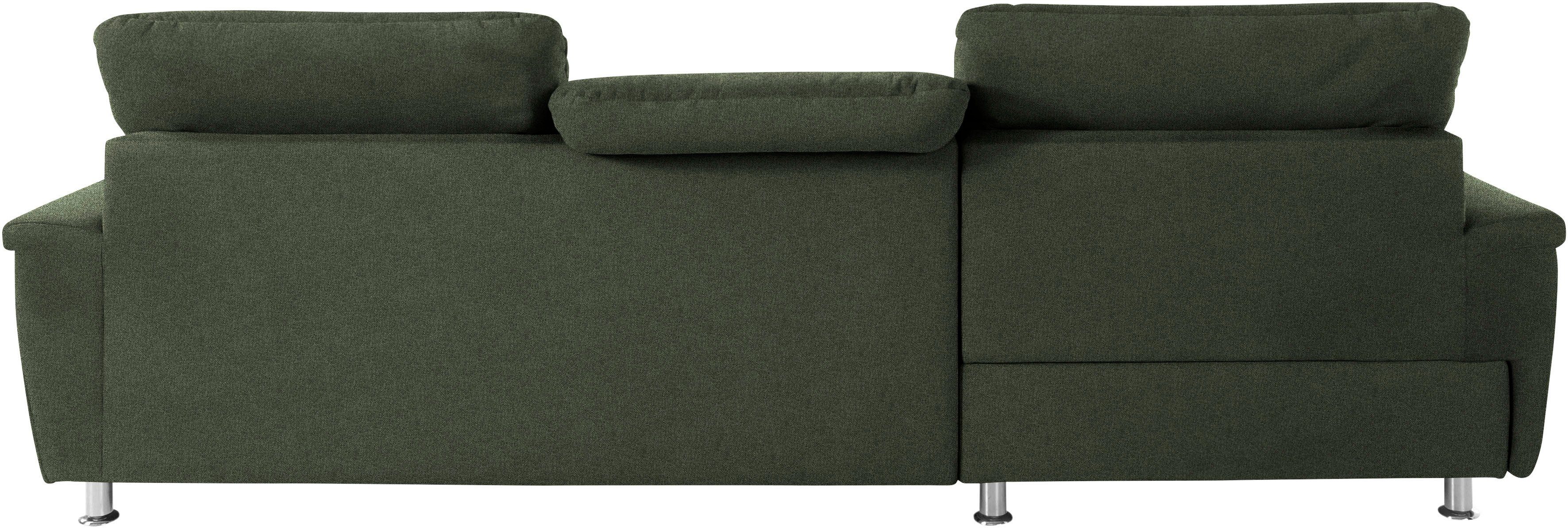 DOMO collection Hoekbank Franzi, tijdloos en elegant, moderne zittingstikking, L-Vorm