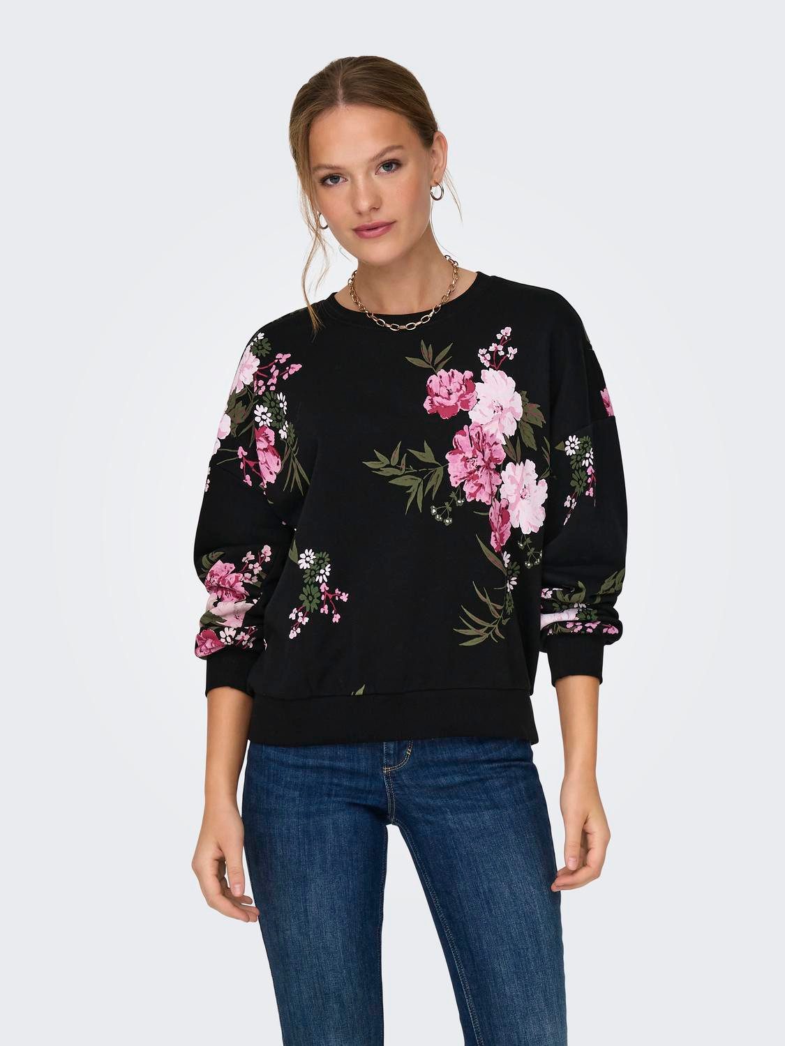 Only Sweatshirt ONLWANTED L/S AOP FLOWERS SWEAT NN