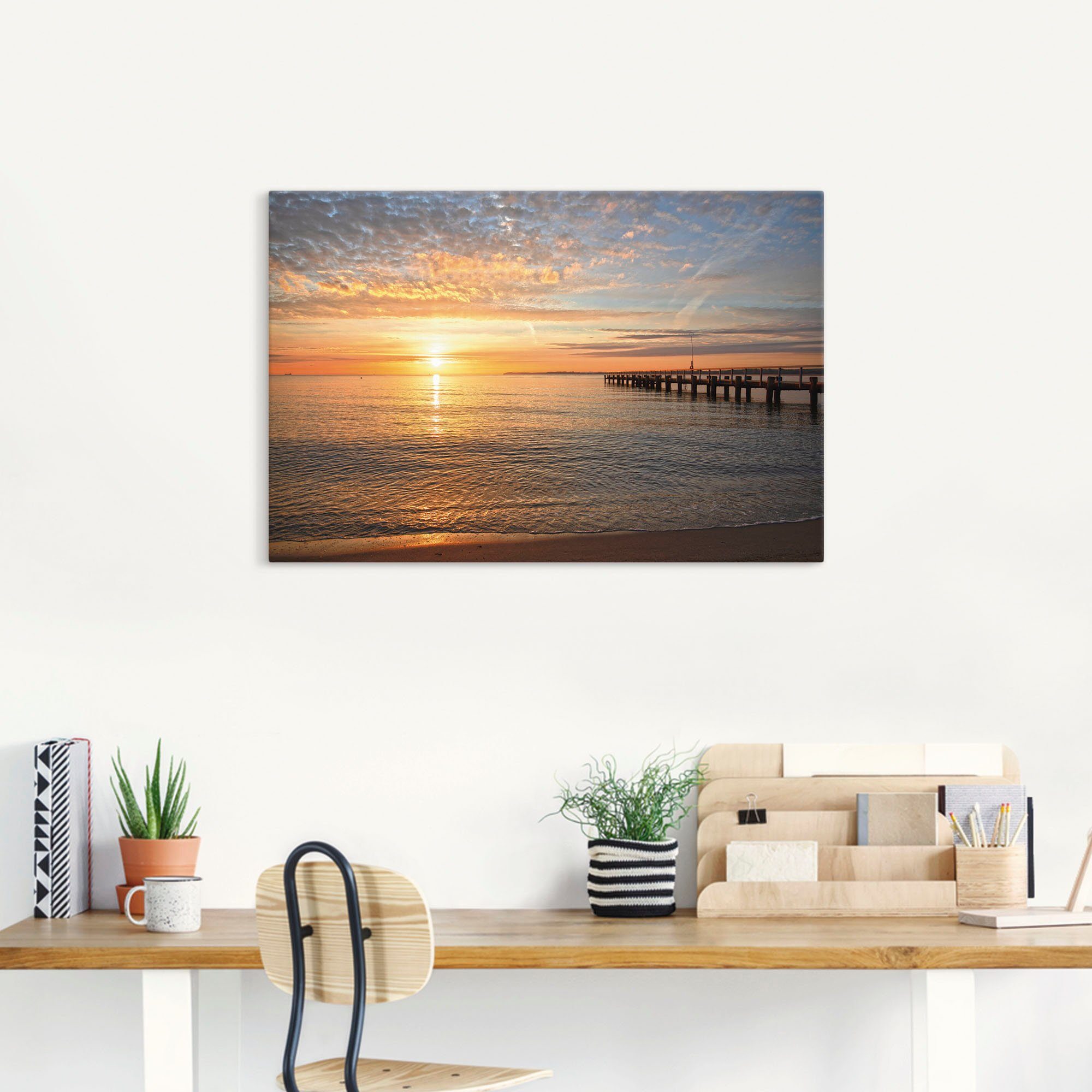 Artland Artprint ‘s Morgens vroeg aan de Oostzee als artprint van aluminium, artprint voor buiten, artprint op linnen, poster, muursticker