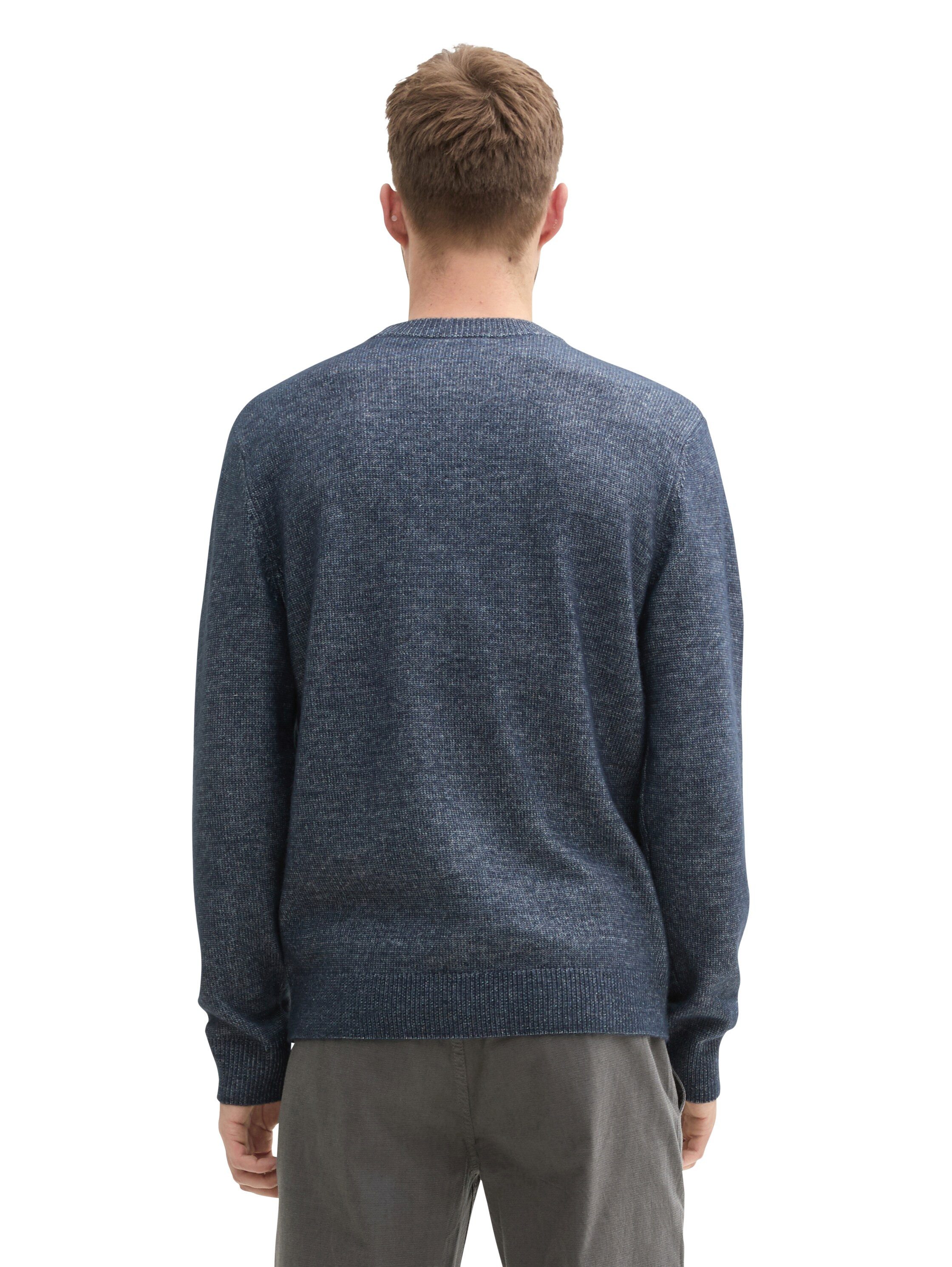Tom Tailor Trui met ronde hals met ribstructuur