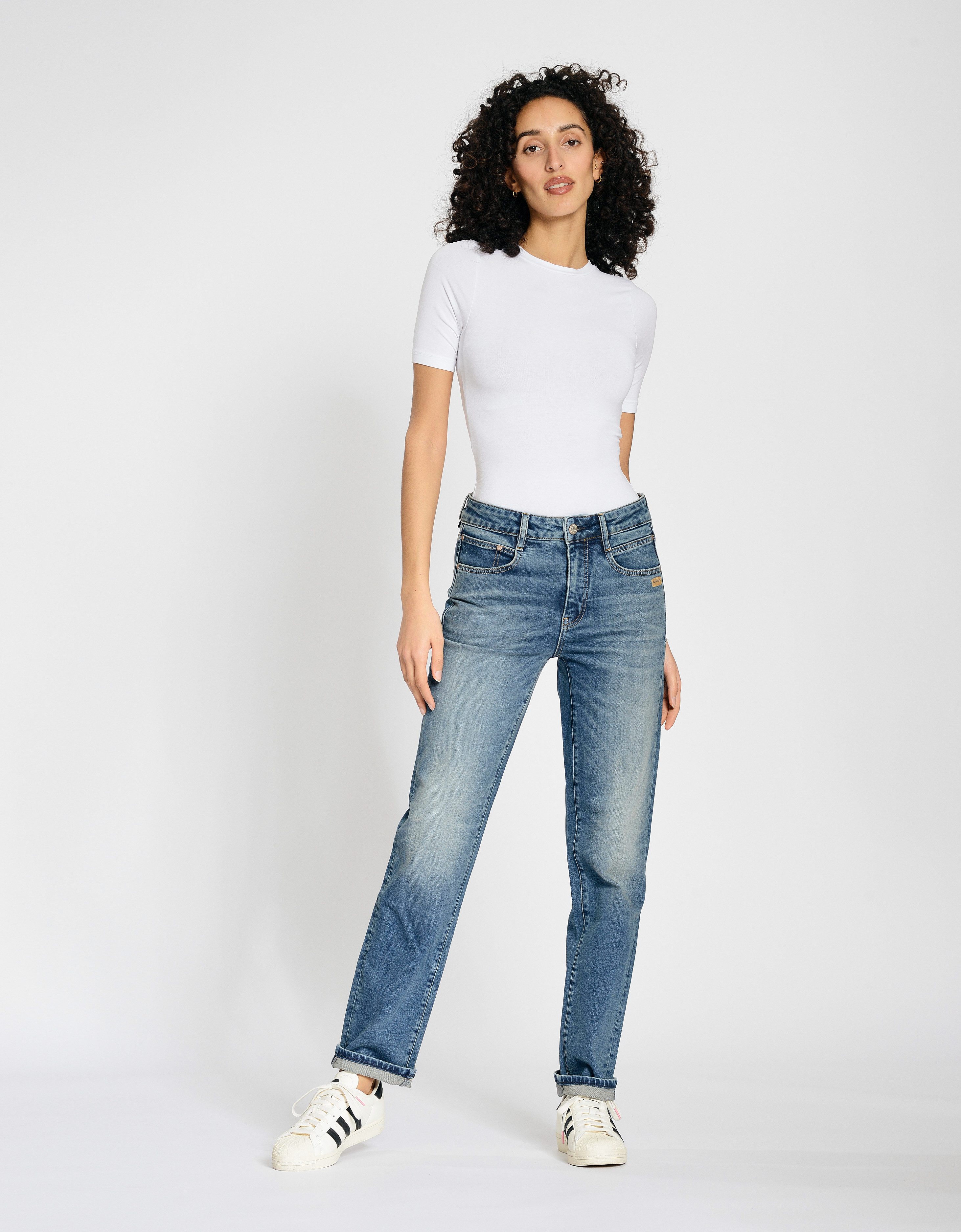 GANG Straight jeans 94SOLEY exclusief ontwerp zonder opgerolde pijpen
