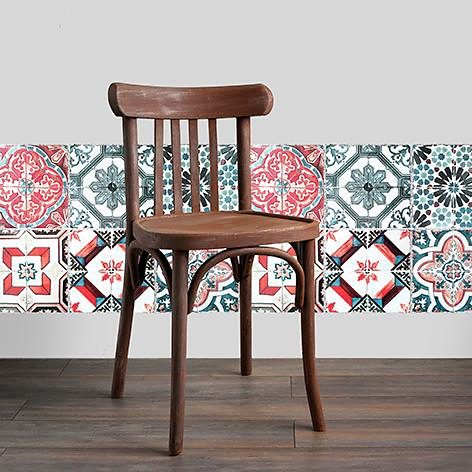 Home affaire Tegelsticker Ornamenten Stickertegels, zelfklevend, stickers, 12-delige set (12 stuks)