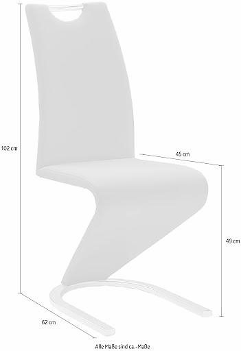 MCA furniture Vrijdragende stoel Amado, TOPSELLER! set van 2, 4 en 6 stuks, stoel belastbaar tot 120 kg (set)
