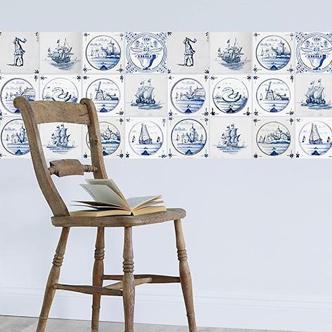 Home affaire Tegelsticker Maritiem Stickertegels, zelfklevend, stickers, 12-delige set (12 stuks)