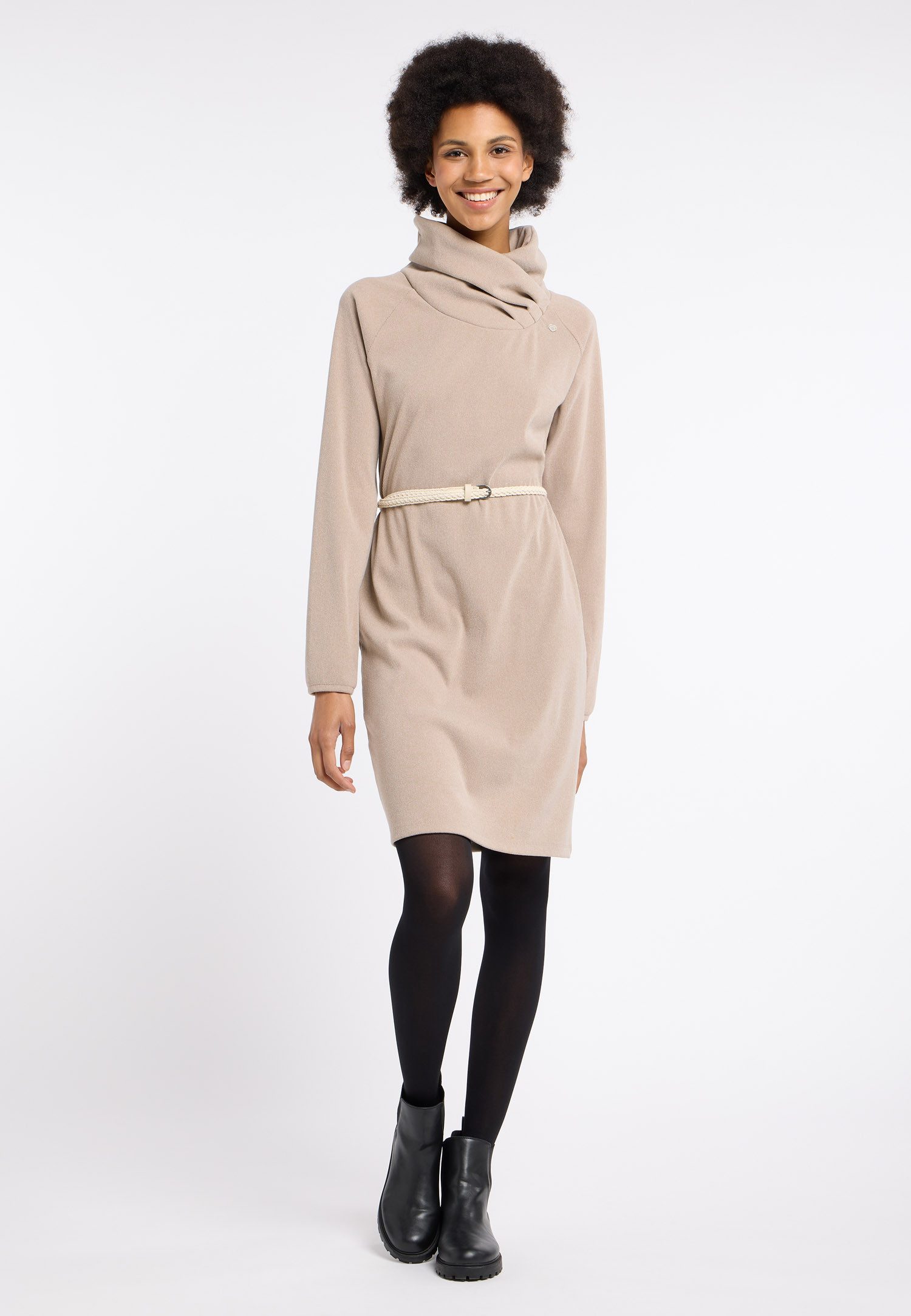 Ragwear Mini-jurk BELLITA in fluweel-look
