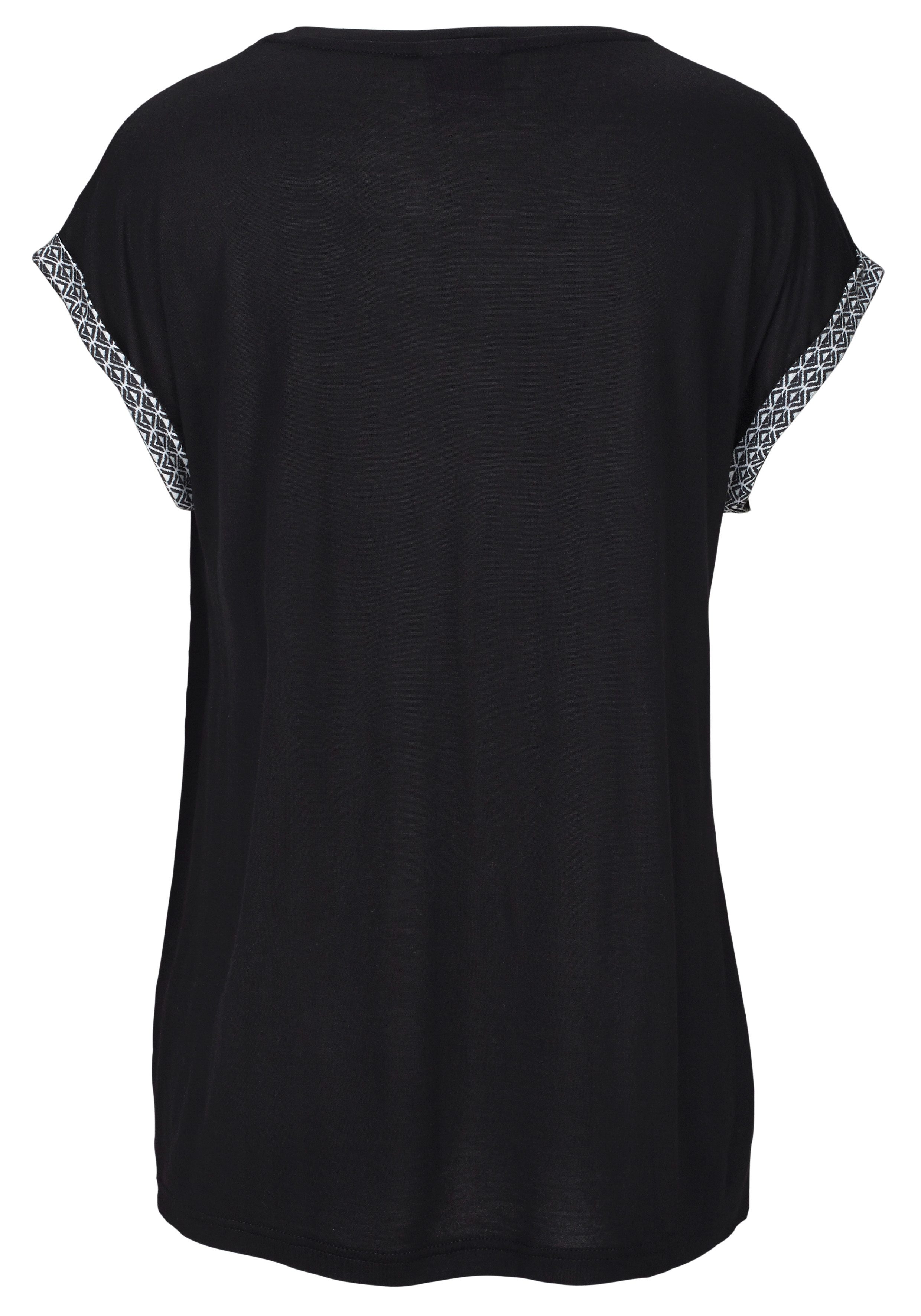 Lascana Shortama in zwart/wit-design (2-delig, 1 stuk)