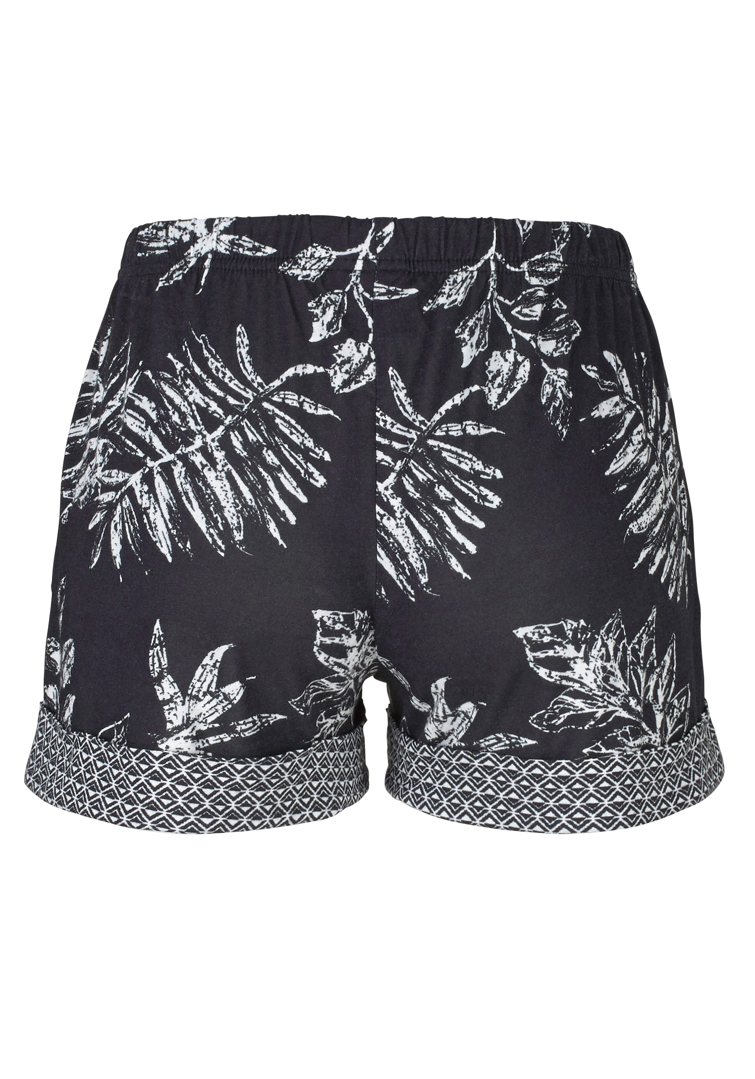 Lascana Shortama in zwart/wit-design (2-delig, 1 stuk)