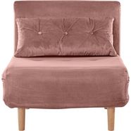 inosign slaapbank met uittrekbare metalen steunpoten, slaapfauteuil in 2 afm. te bestellen, modern logeerbed roze