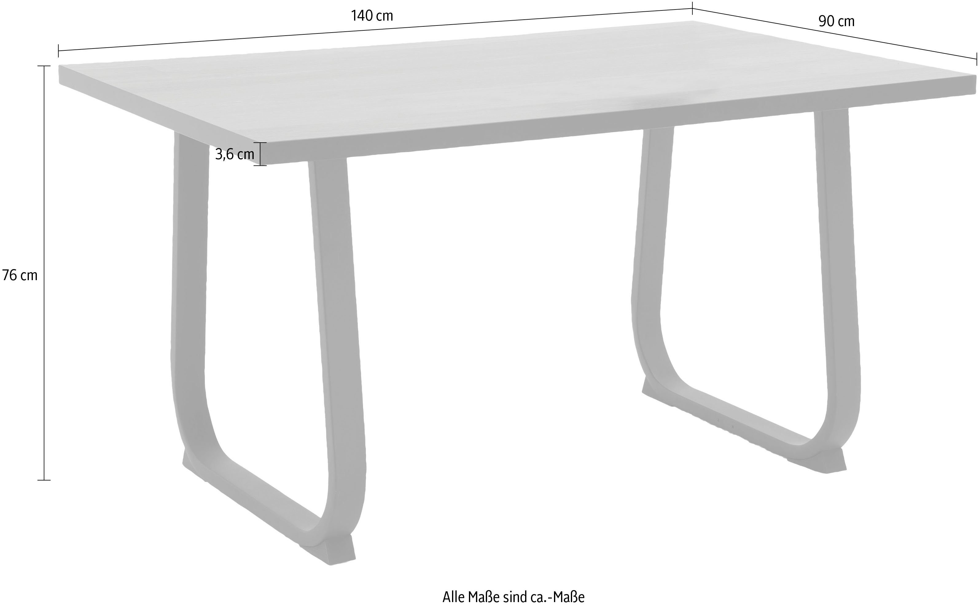 HELA Eettafel Luise T Breedte 140 cm